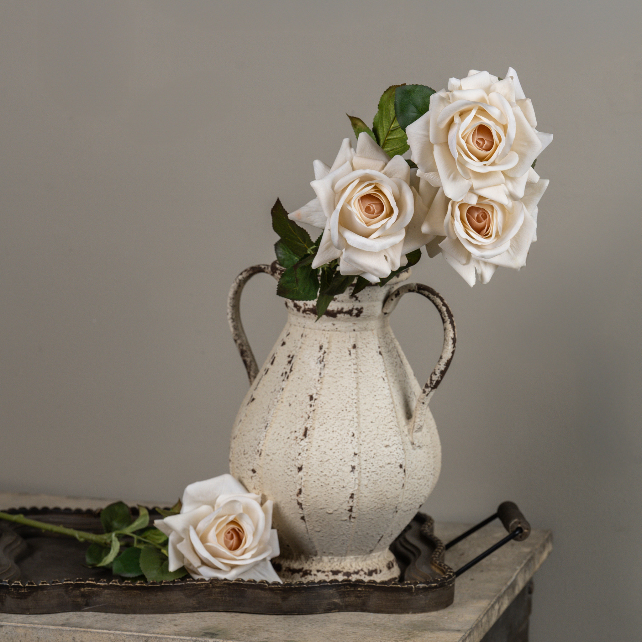 Soft Touch Cream Rose Stem, 25.5", photo 3 of 4