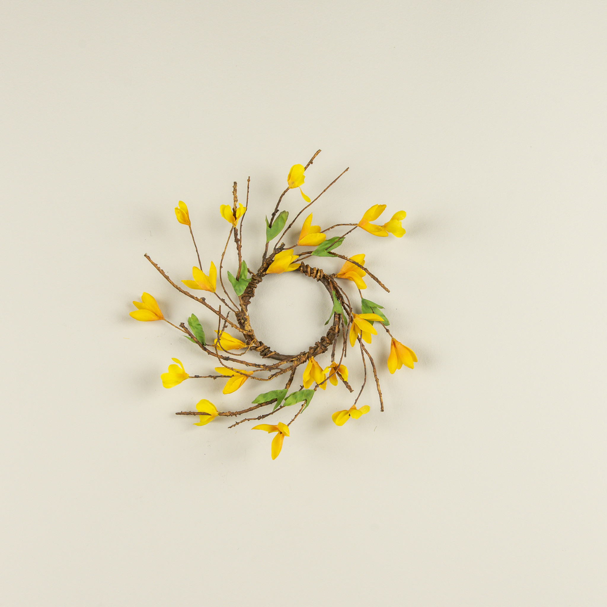 Yellow Forsythia Candle Ring, 8", photo 3 of 3