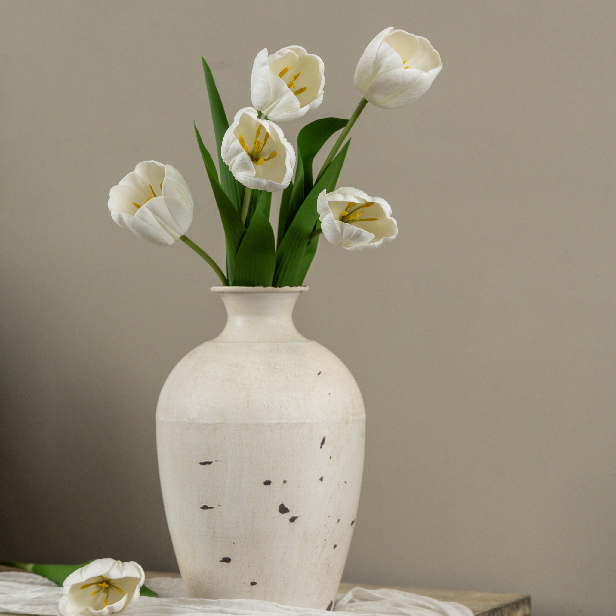 Soft Touch White Tulip Stem, 21.5", photo 2 of 4