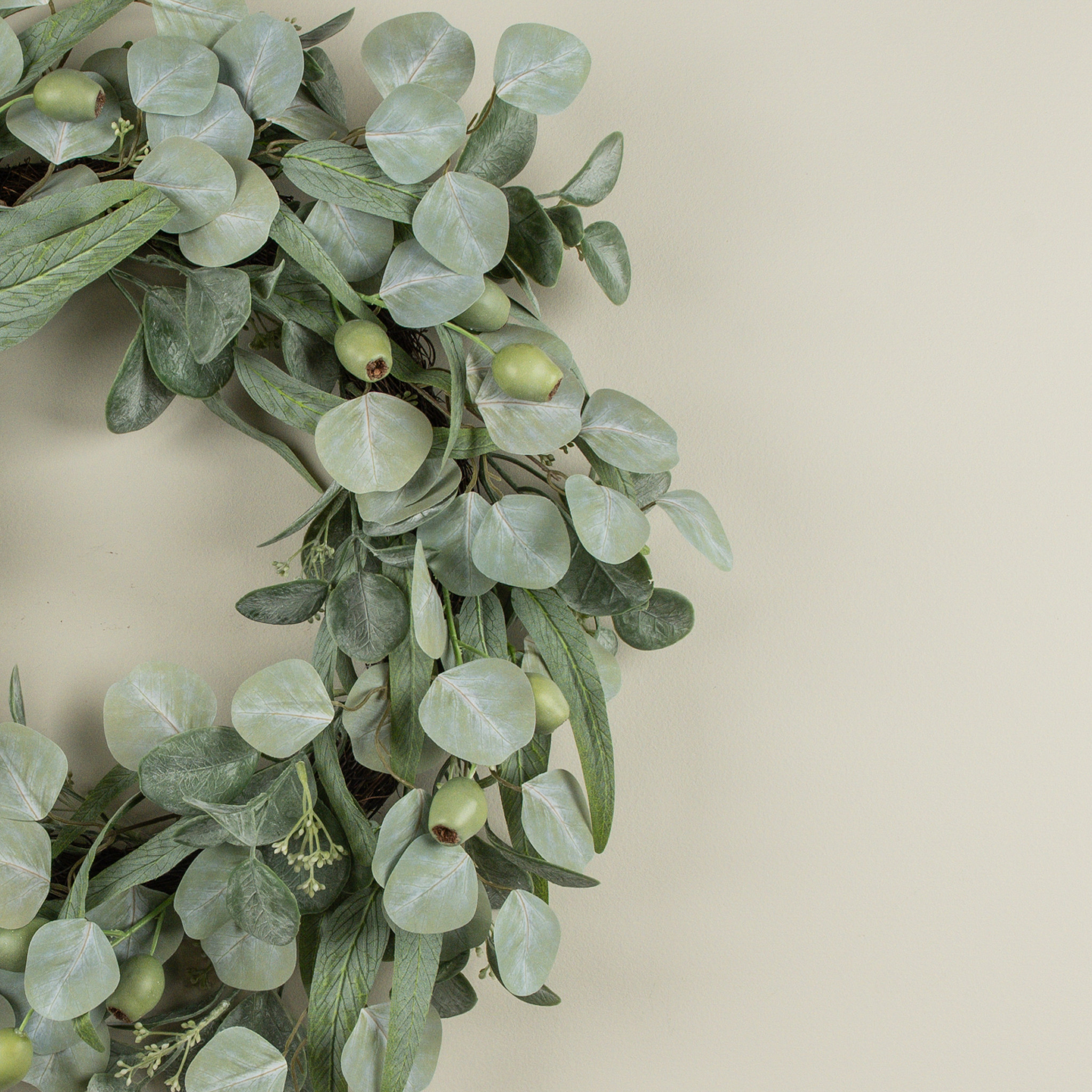 Mixed Eucalyptus Pod Wreath, 24", photo 3 of 4