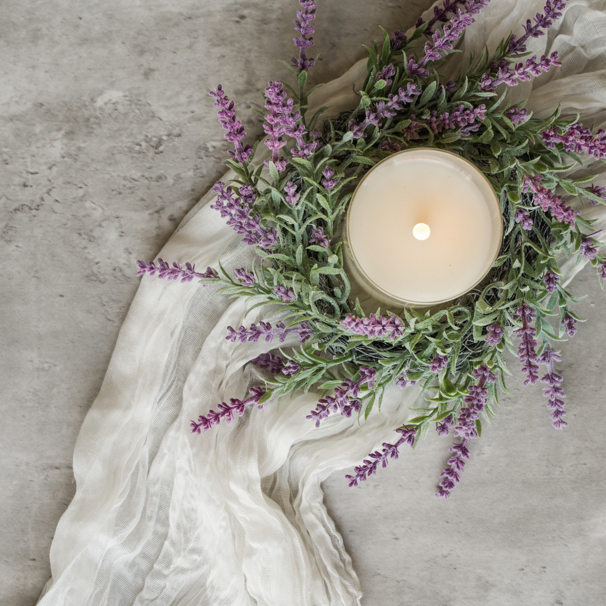 Lavender Candle Ring, 9"