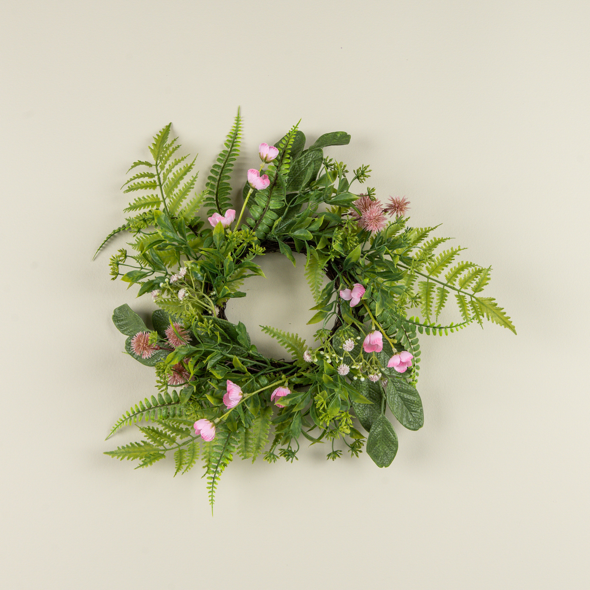Pink Allium & Mixed Foliage Candle Ring, 14", photo 3 of 3