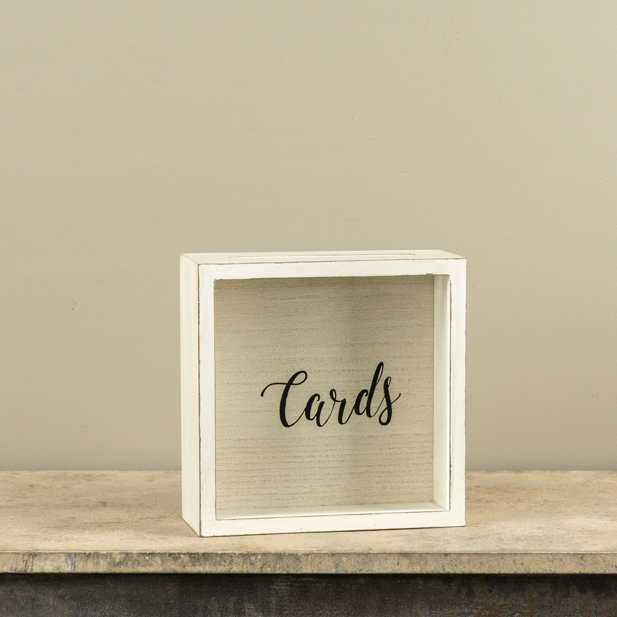 White Wood Card Box, photo 2 of 2