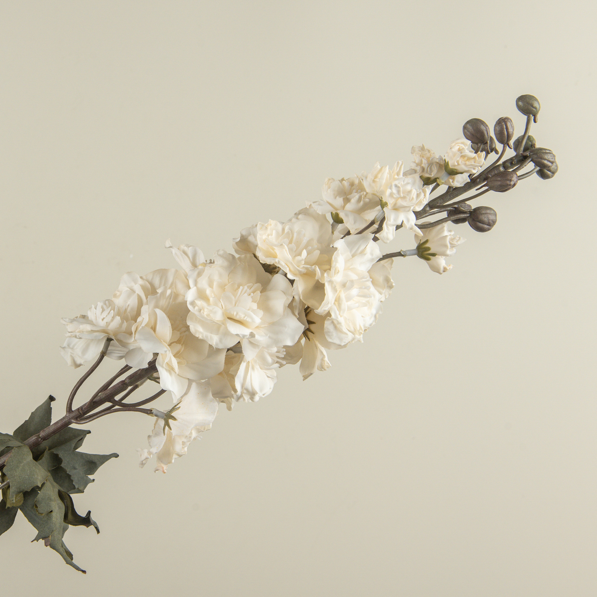 Cream Larkspur Stem, 31.5", photo 3 of 5
