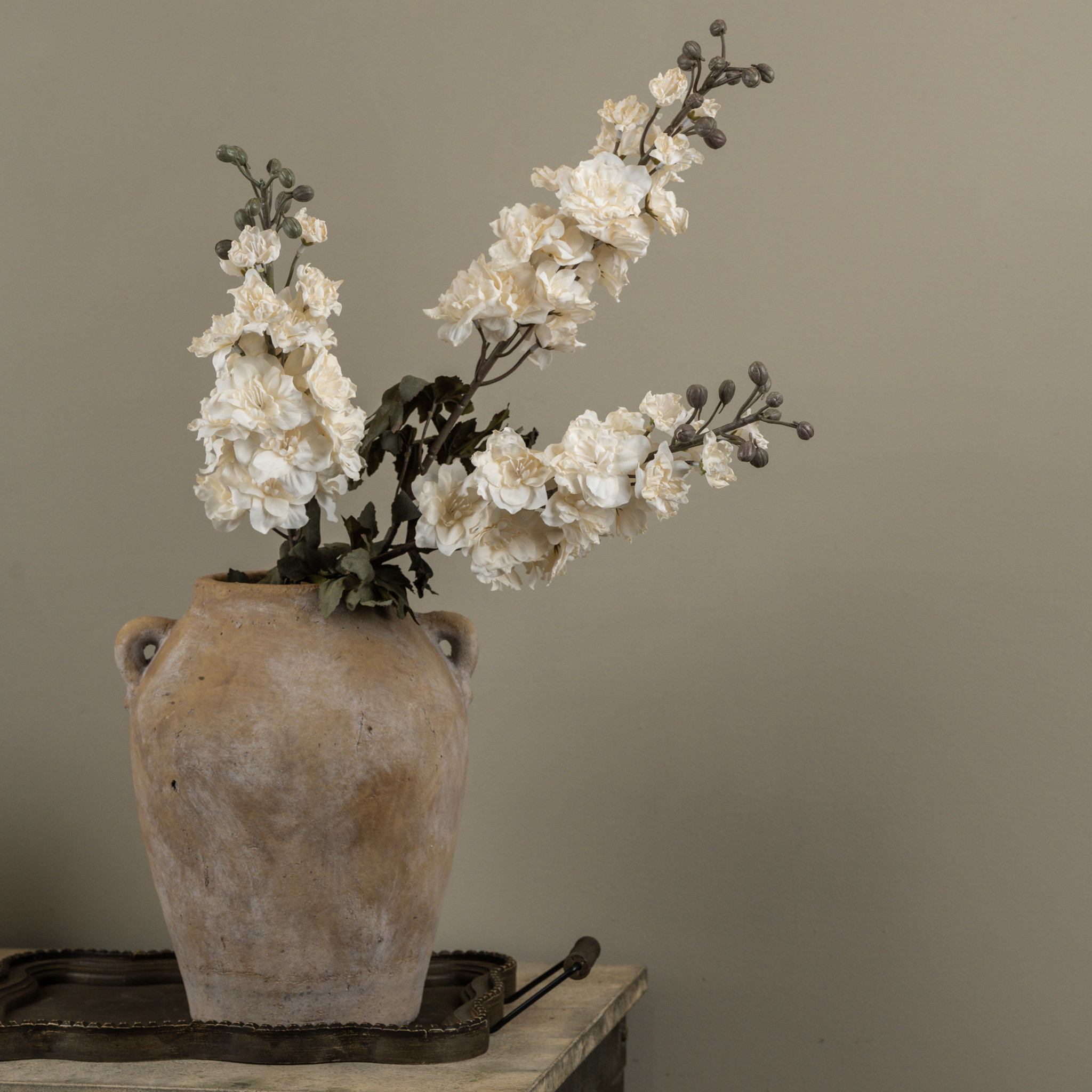 Cream Larkspur Stem, 31.5", photo 2 of 5