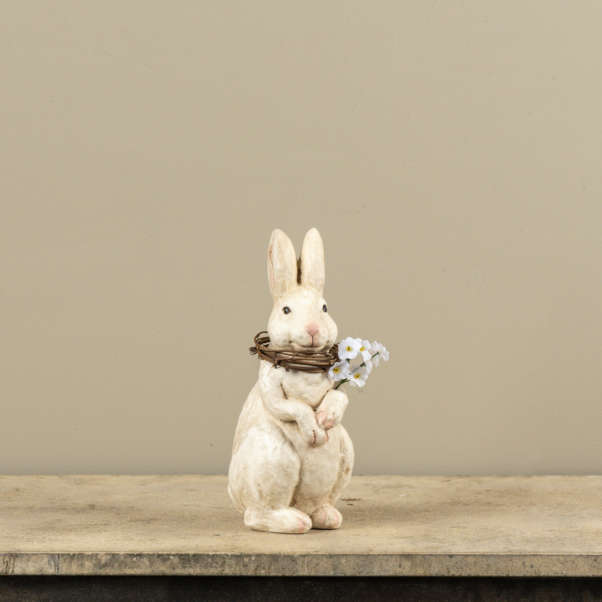 Cream Bunny with Grapevine Wreath, photo 2 of 2