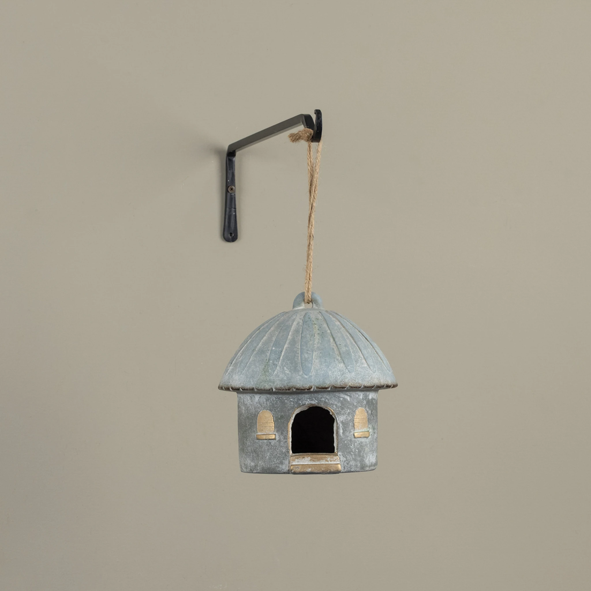 Blue & Gold Birdhouse, photo 2 of 2