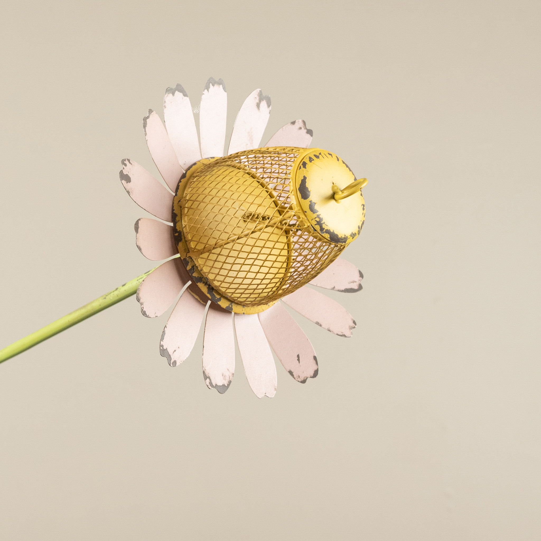 Pink Daisy Bird Feeder Stake, photo 2 of 3