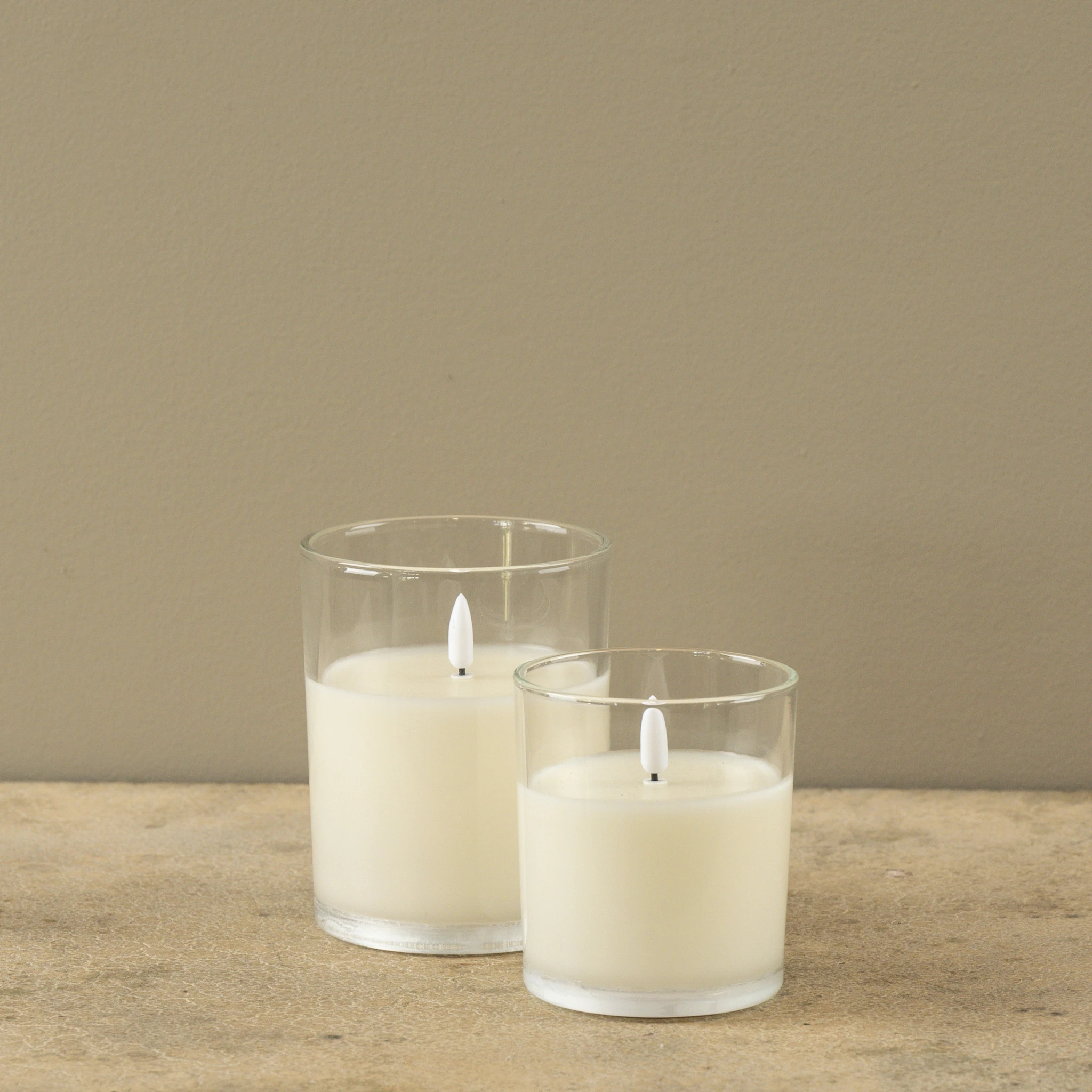 Flameless Thick Glass Candle, 4", photo 2 of 6
