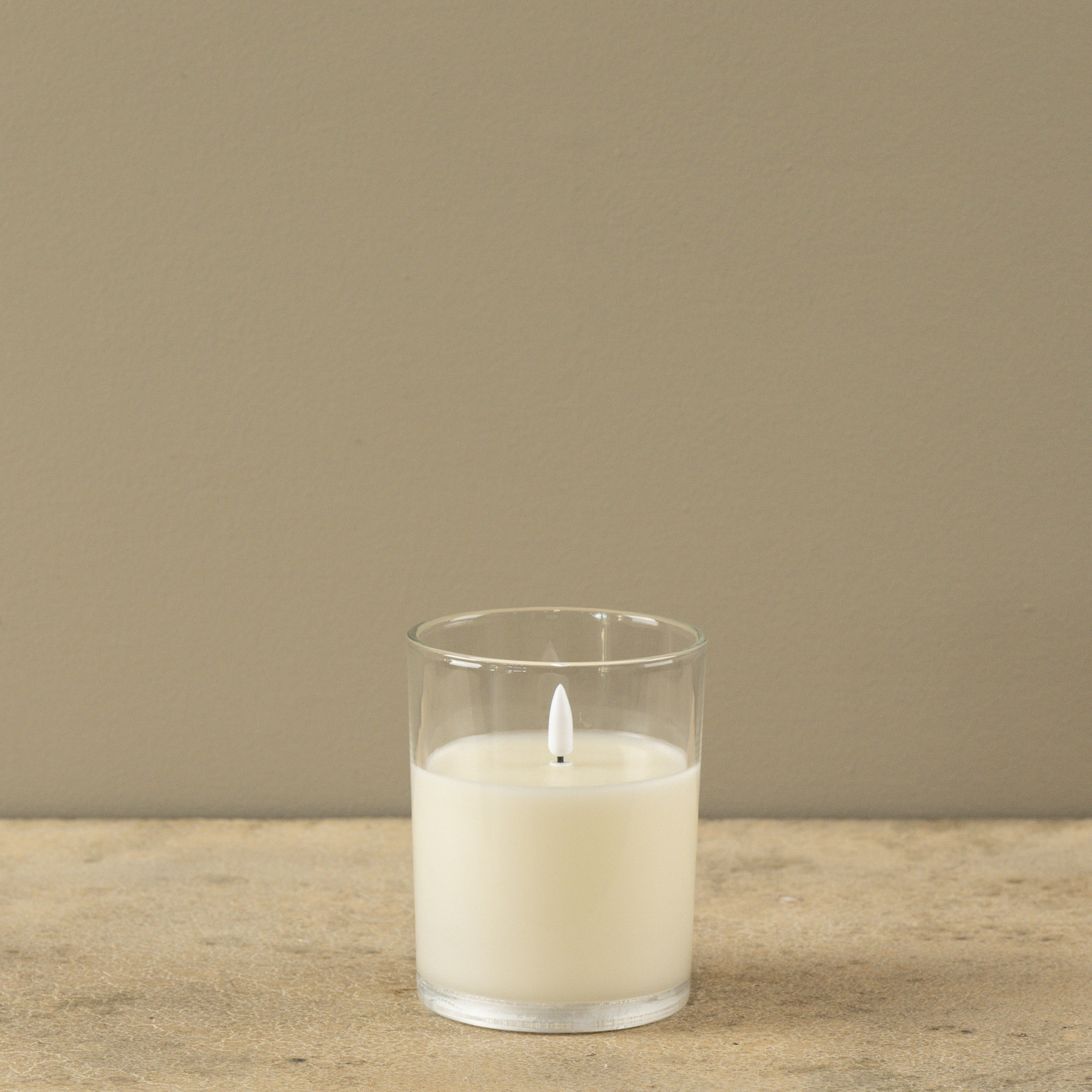 Flameless Thick Glass Candle, 5", photo 3 of 6