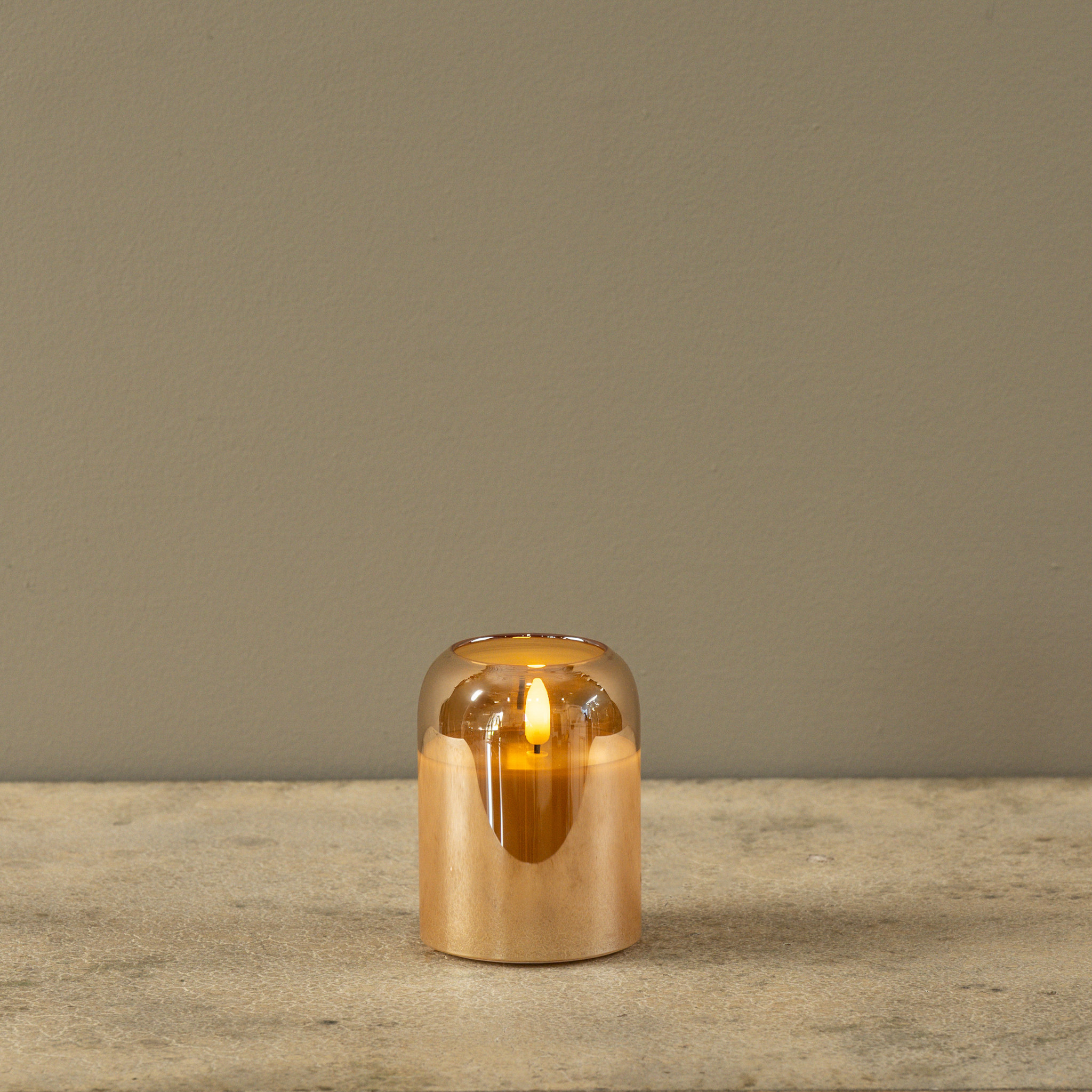 Flameless Arched Champagne Glass Candle, 4", photo 3 of 6