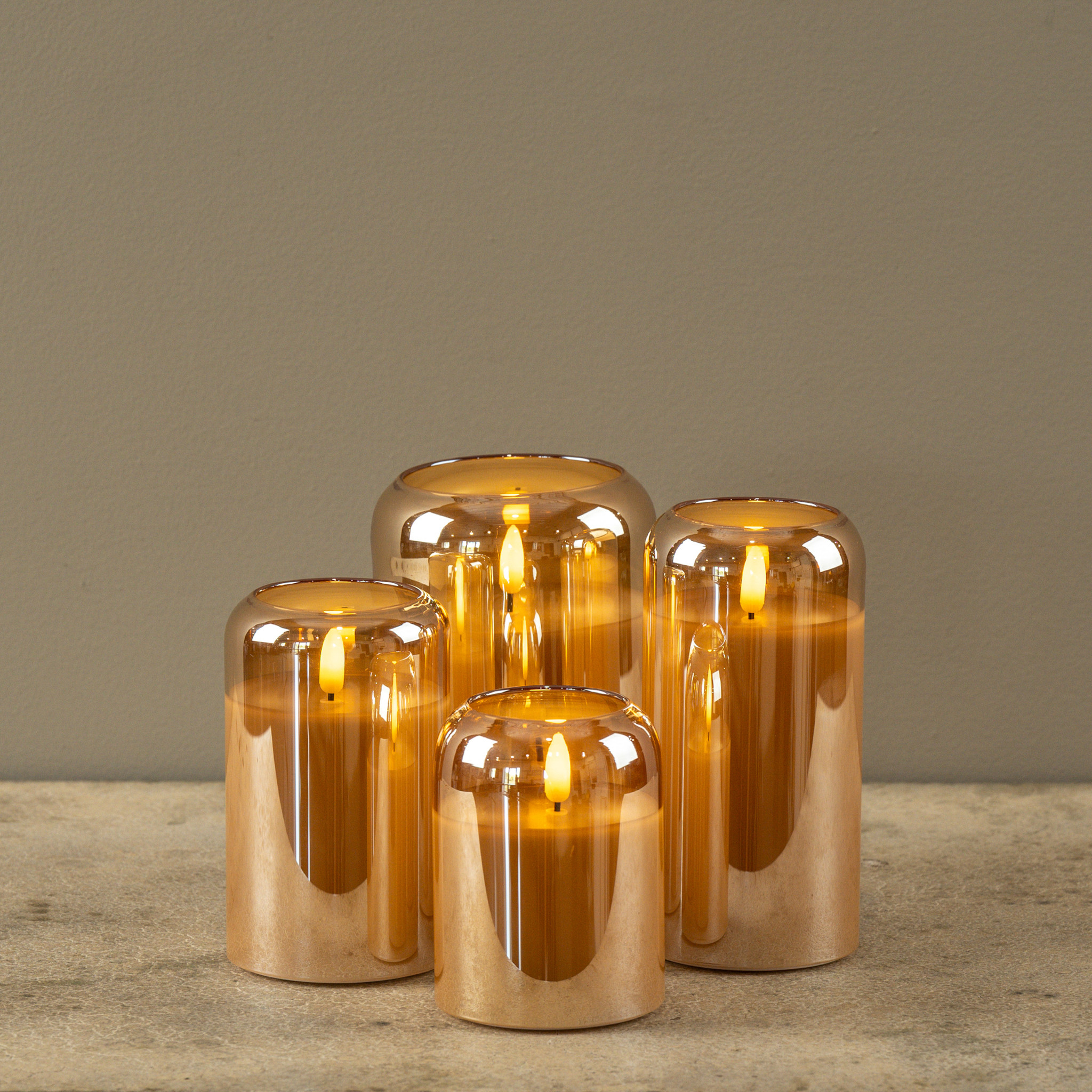 Flameless Arched Champagne Glass Candle, 5", photo 2 of 6