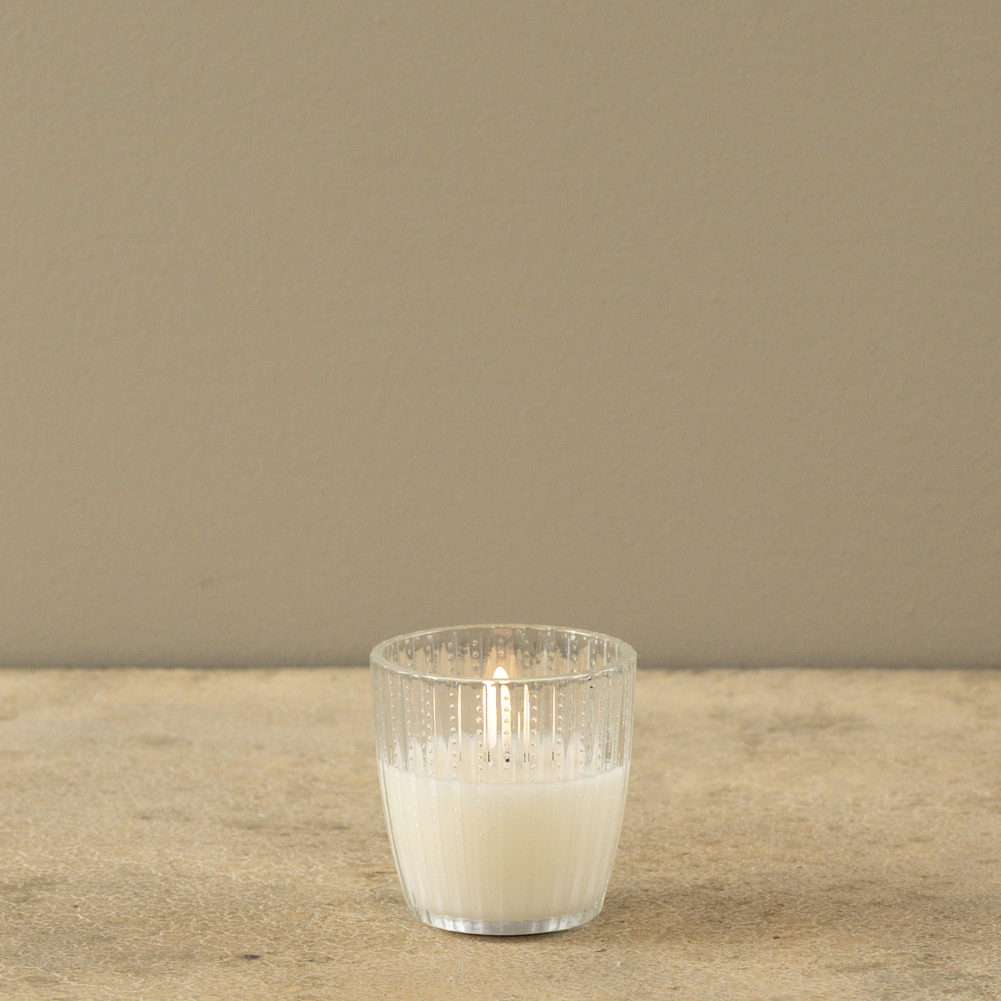 Flameless Beaded Glass Candle, 3", photo 2 of 3