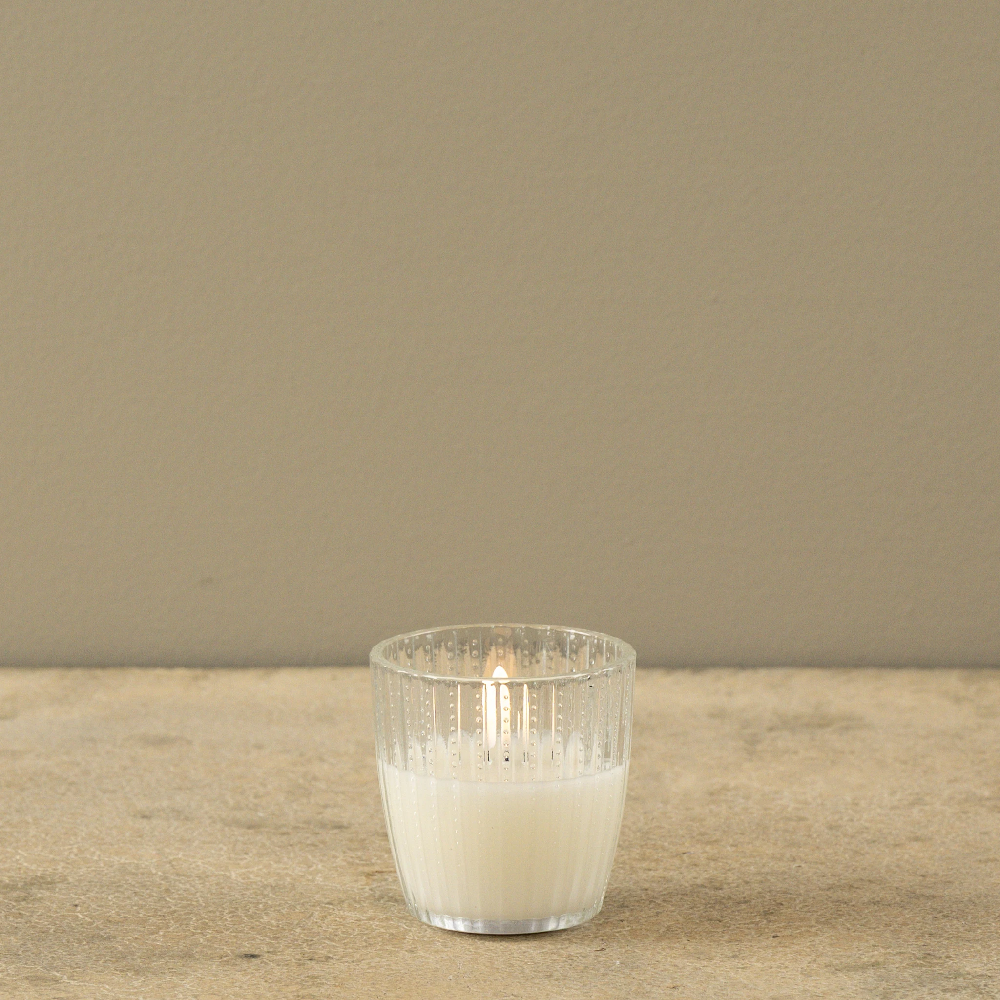 Flameless Beaded Glass Candle, 3", photo 2 of 3