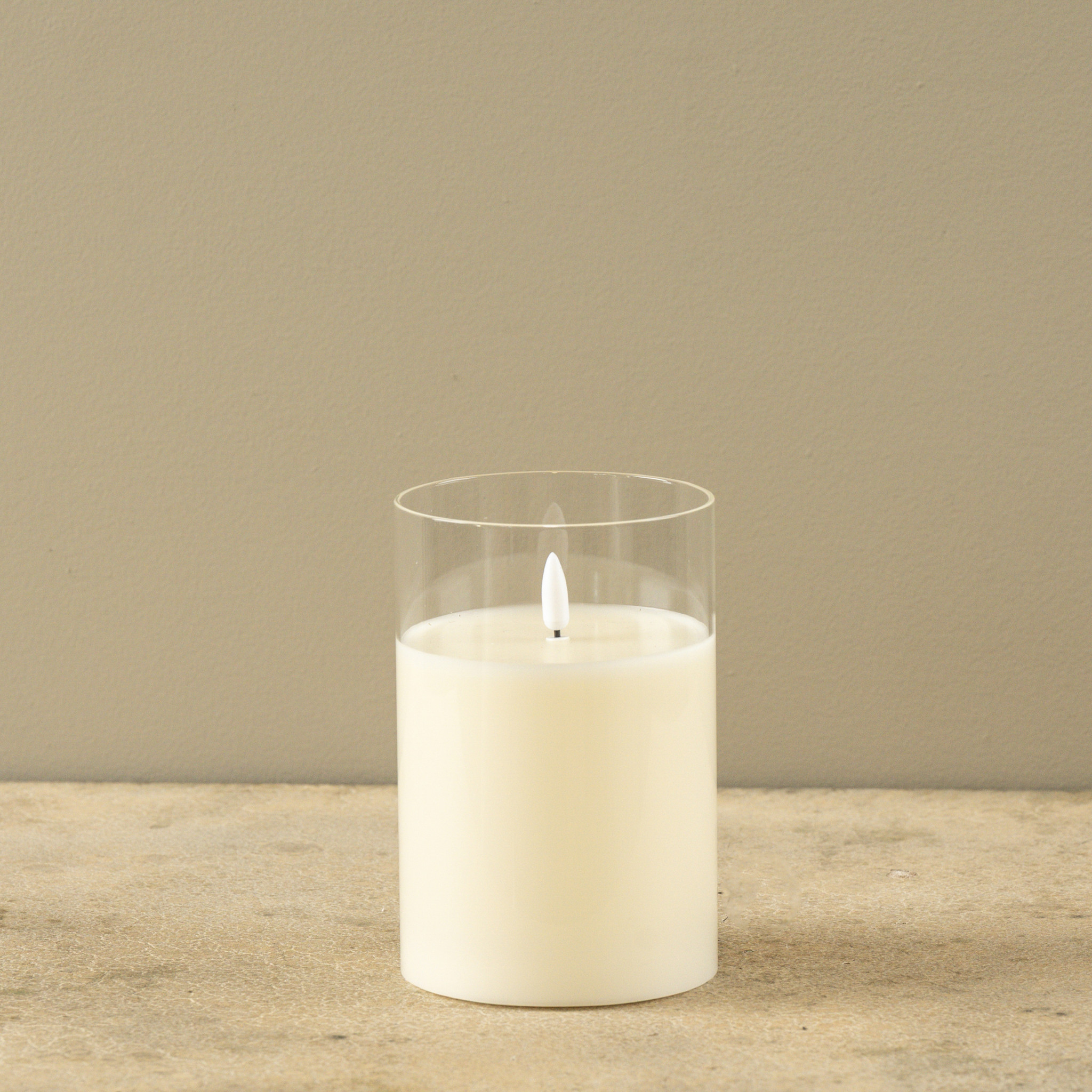 Flameless Glass Candle, 4" × 6", photo 3 of 6