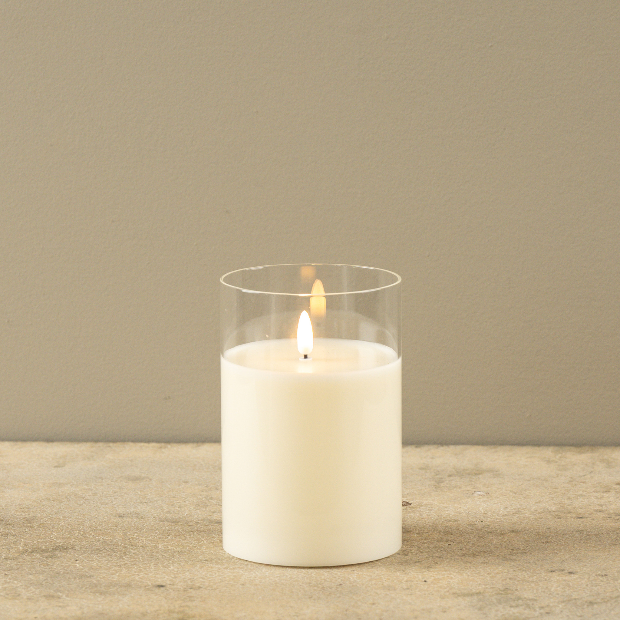 Flameless Glass Candle, 4" × 6", photo 5 of 6