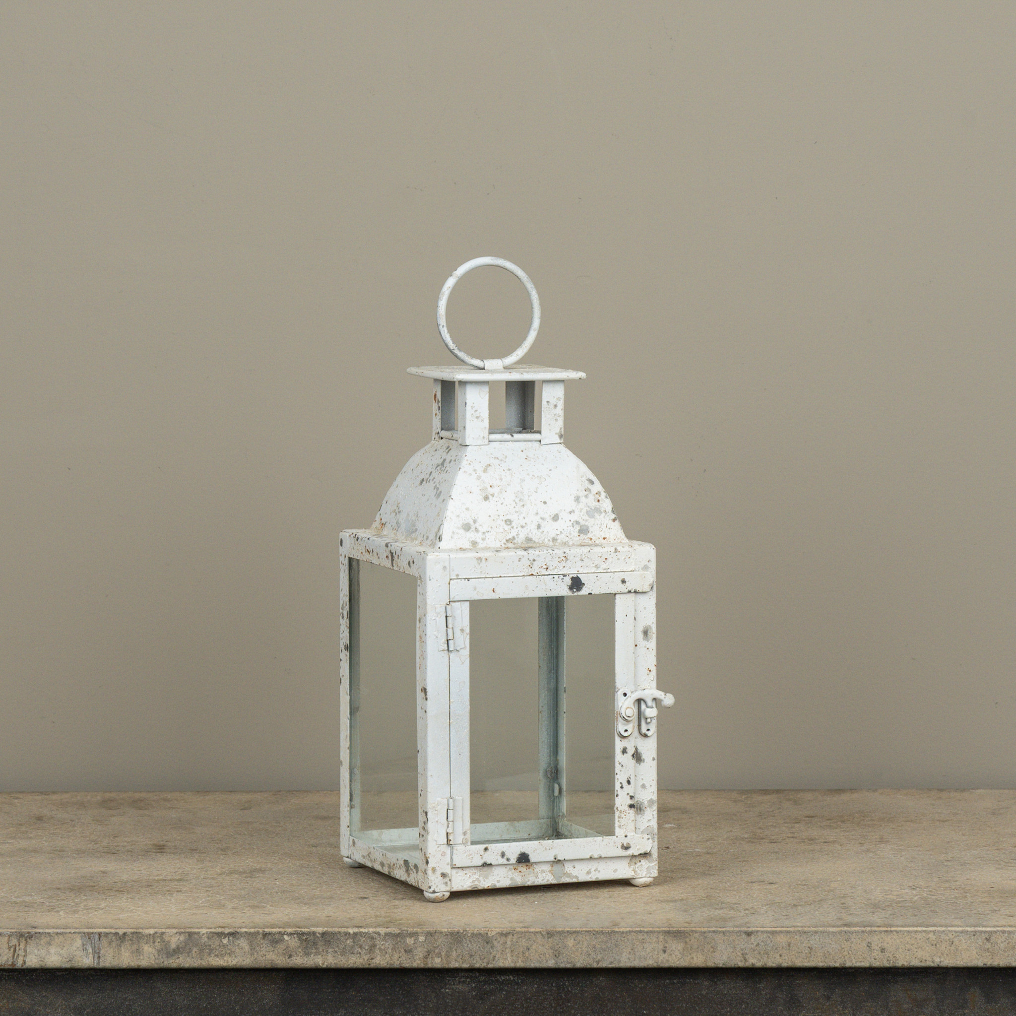 Aged White Lantern, 11", photo 2 of 3