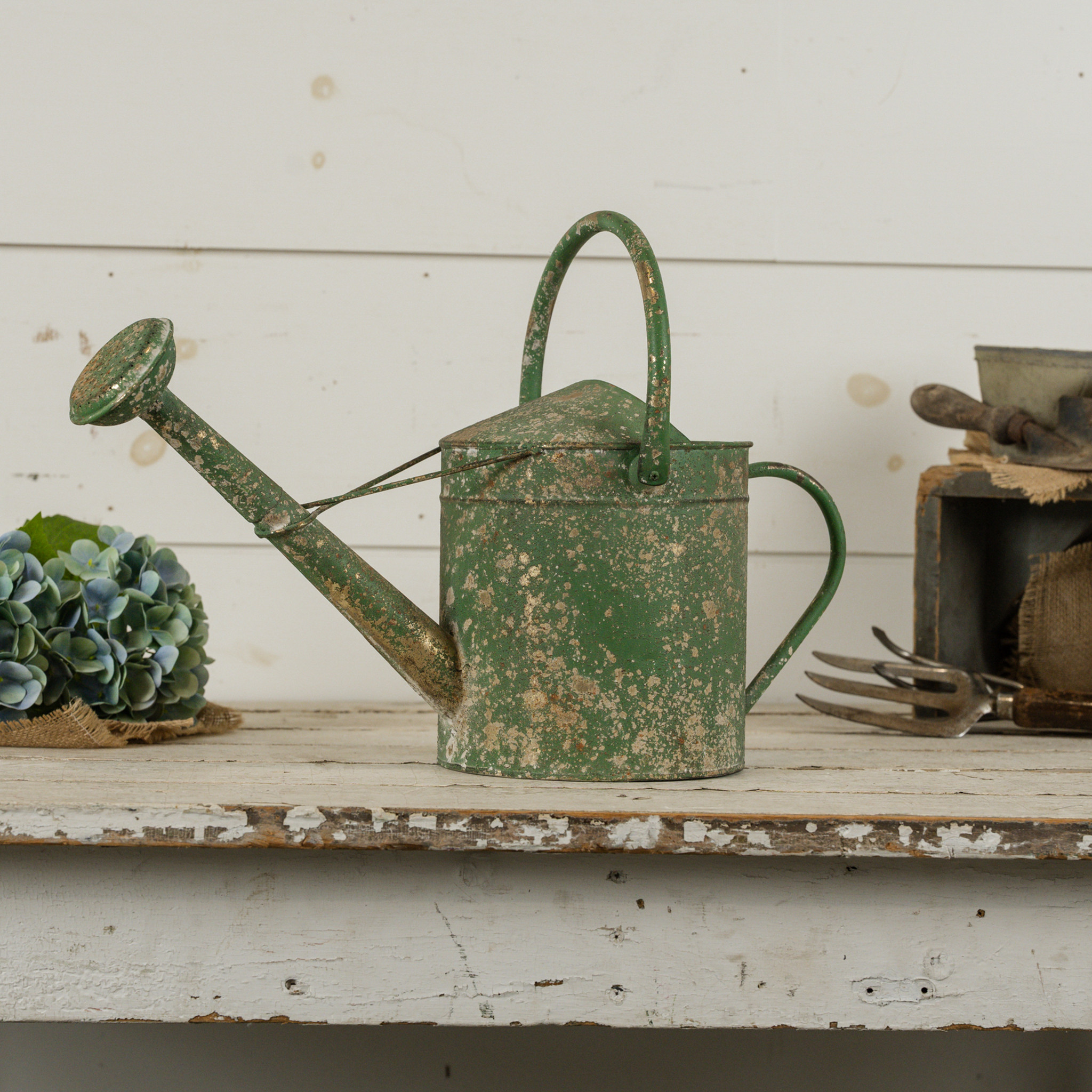 Gold & Green Watering Can