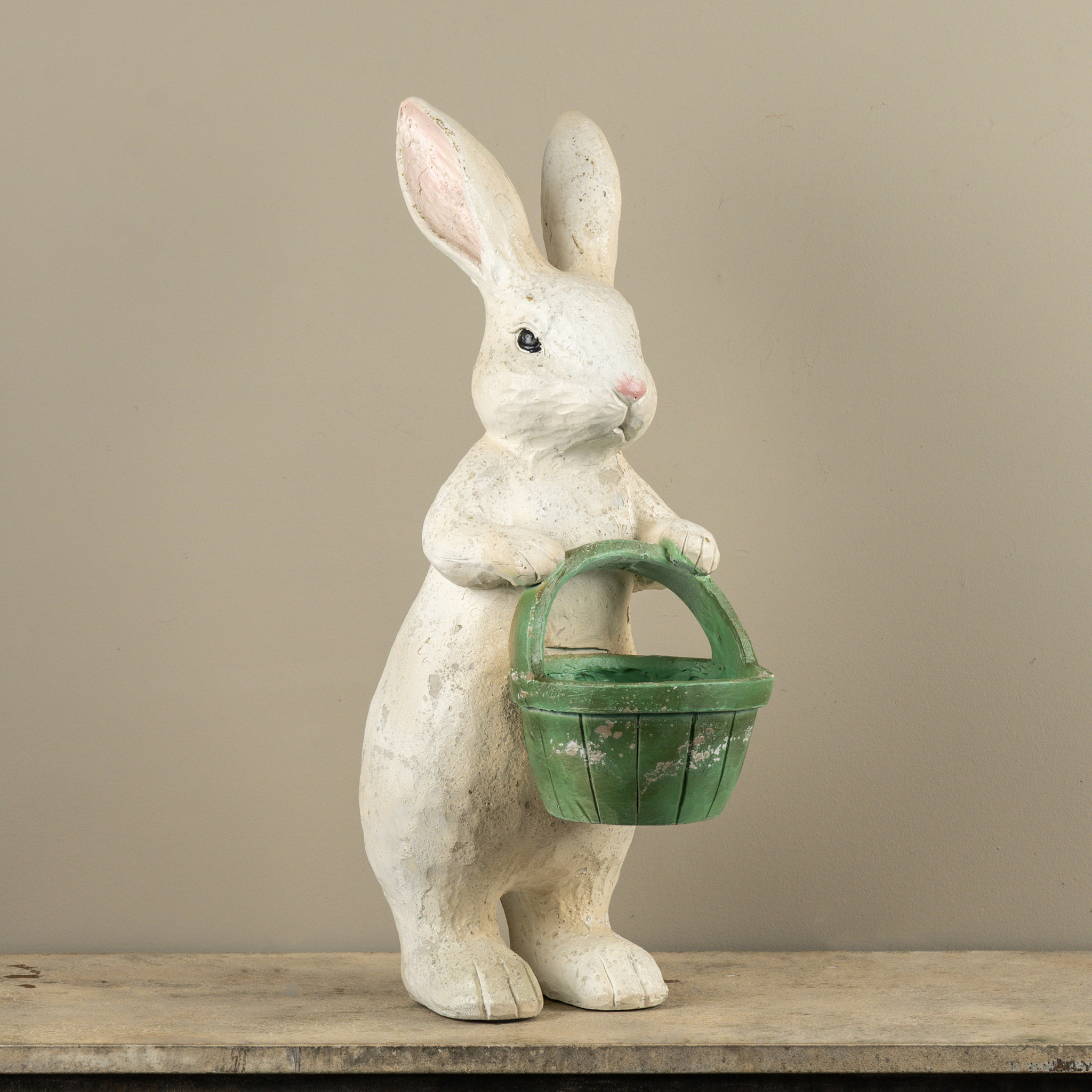 Textured Bunny with Green Basket, 26", photo 2 of 2
