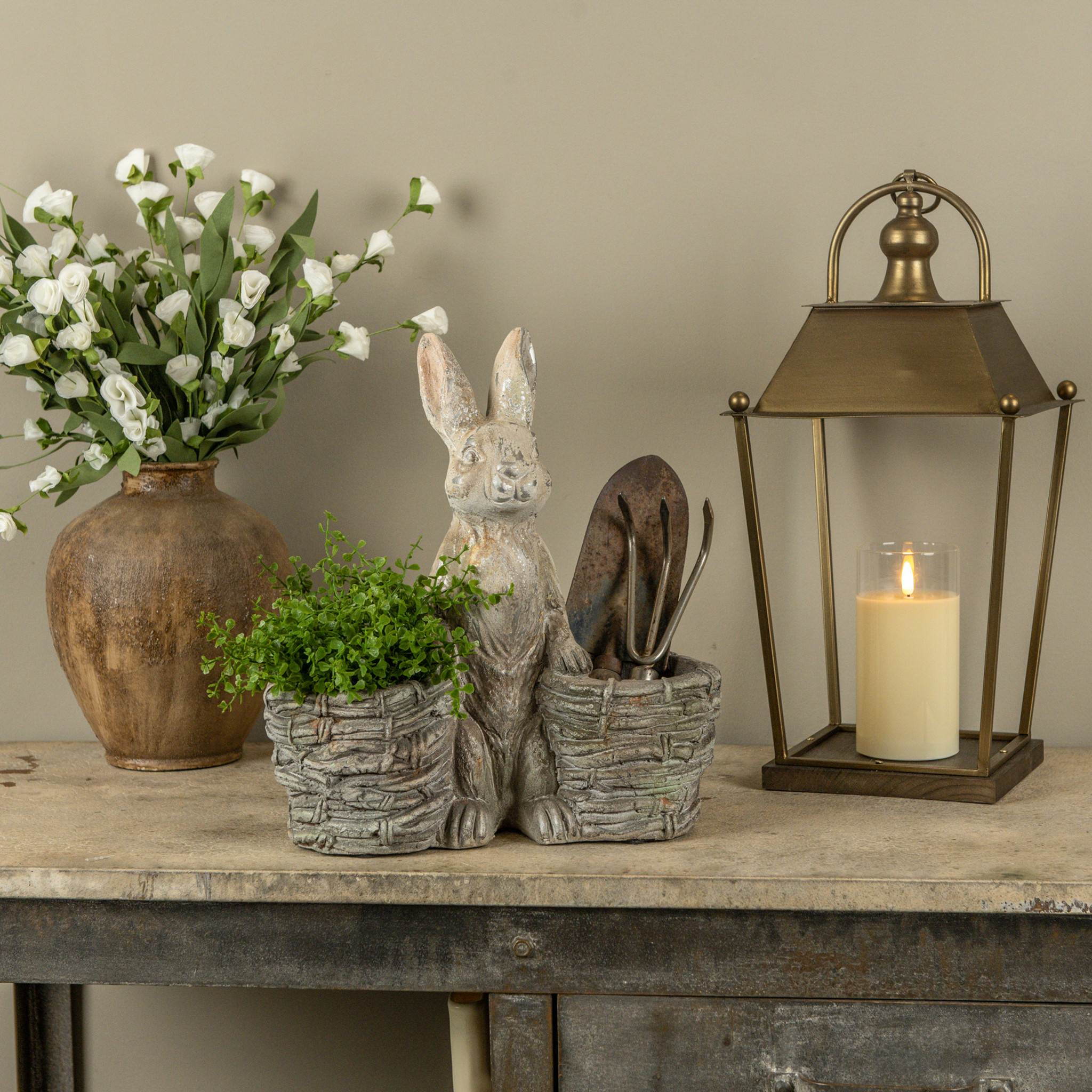 Bunny with Pair of Baskets