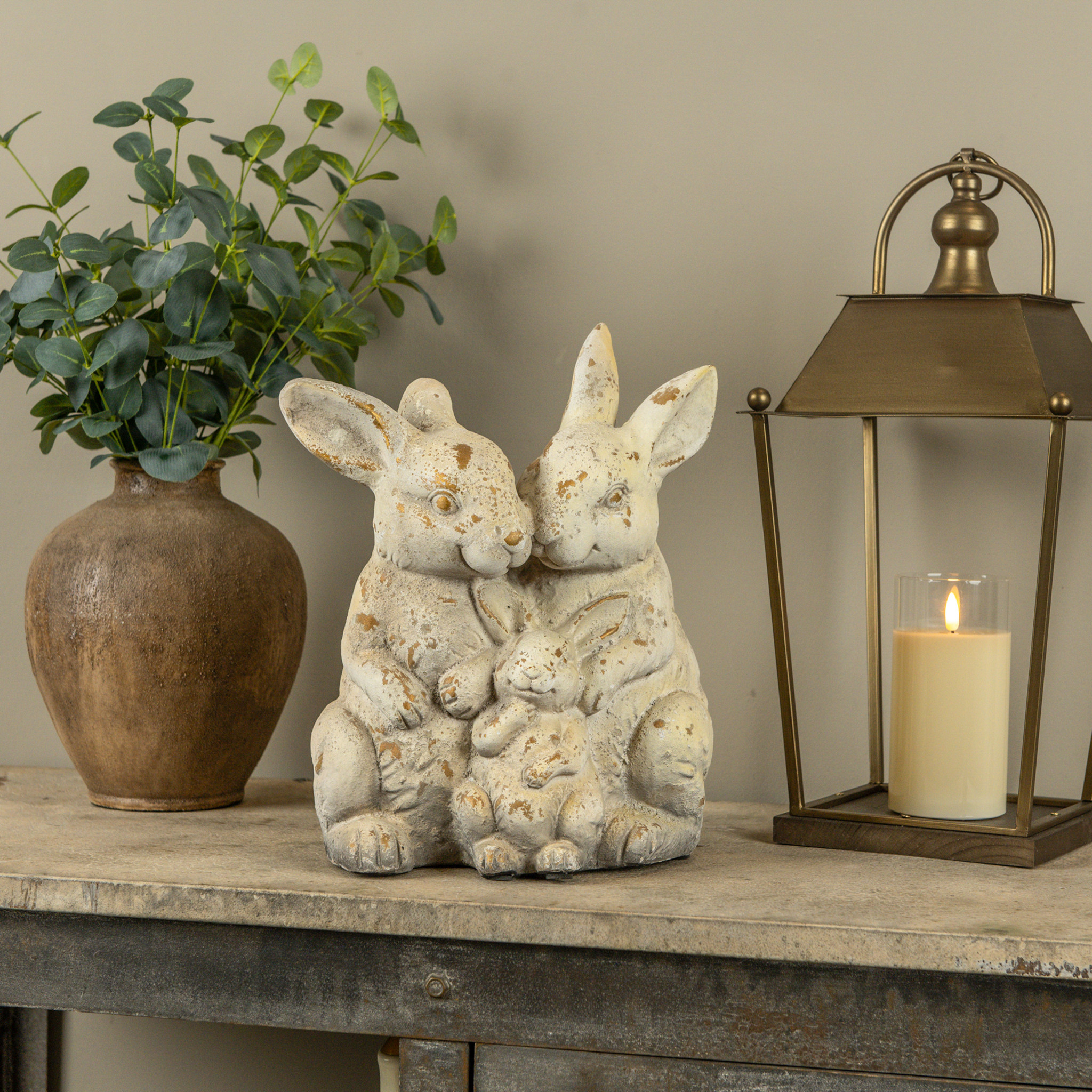 Cream & Gold Bunny Family