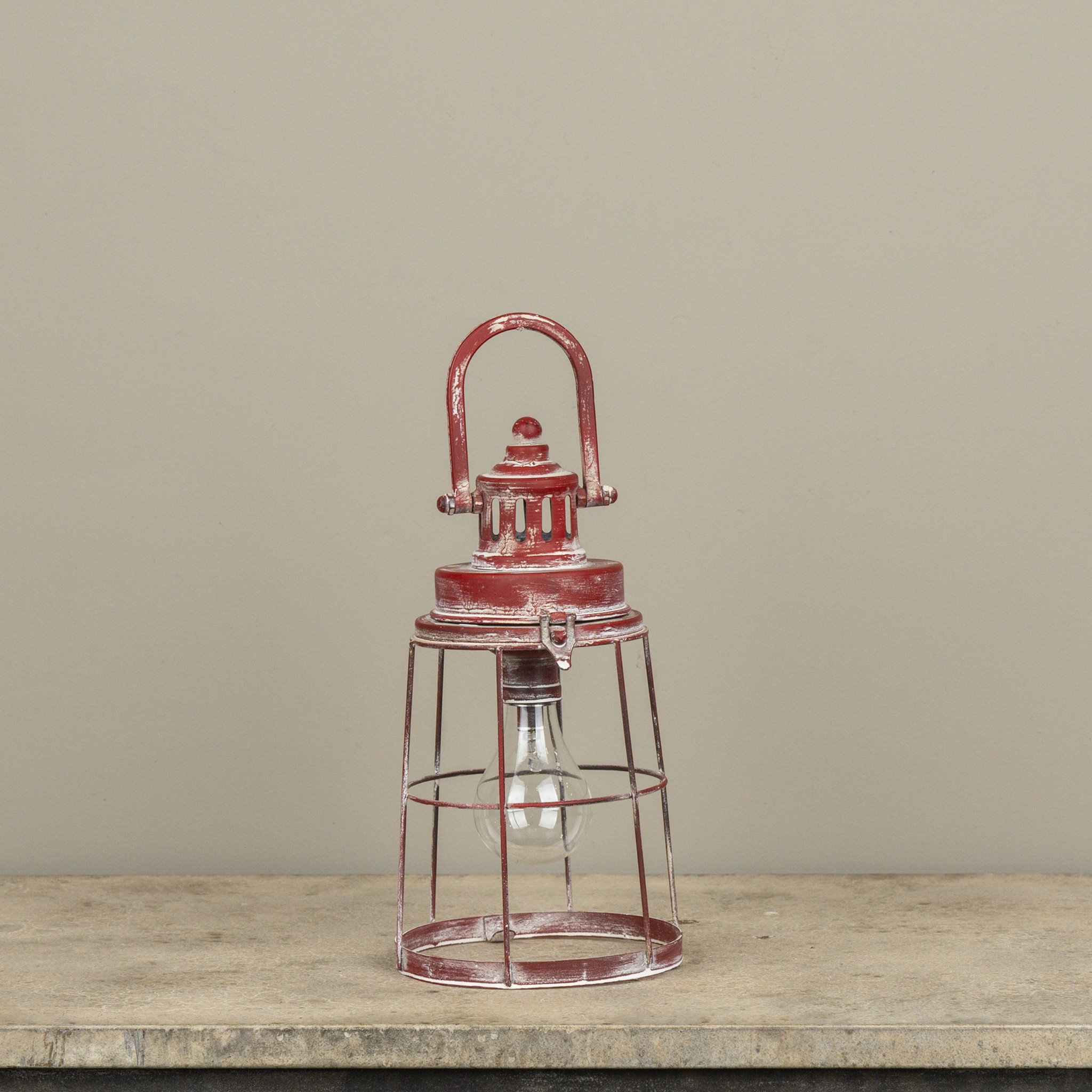 Red Metal Hanging Light, photo 2 of 2