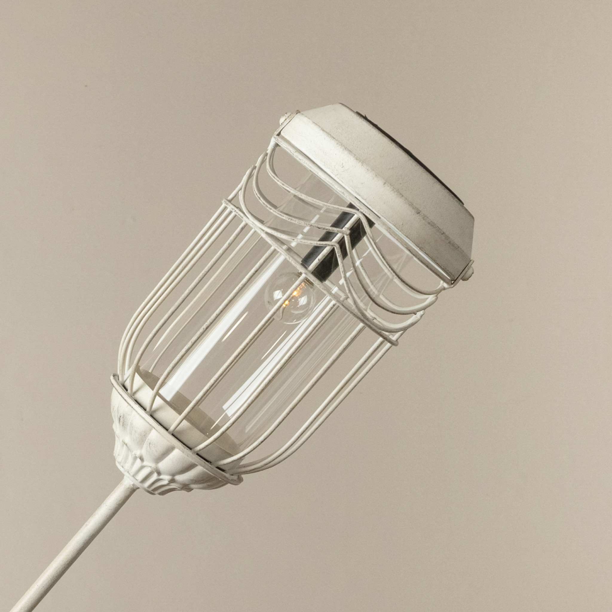 White Solar Lantern Stake, photo 2 of 3