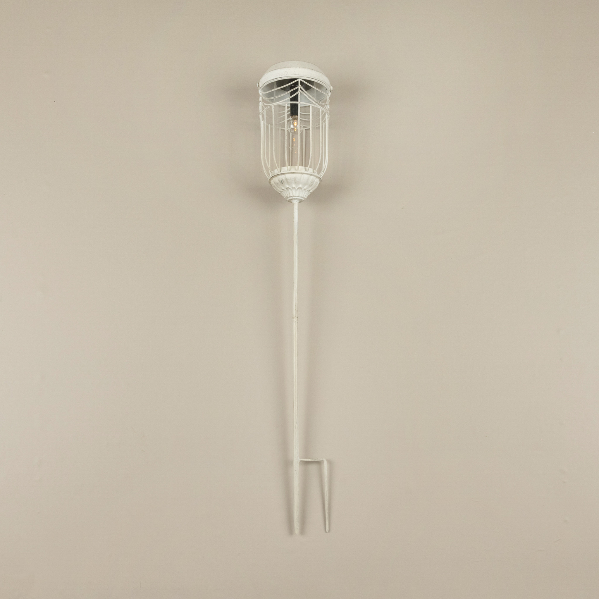 White Solar Lantern Stake, photo 3 of 3
