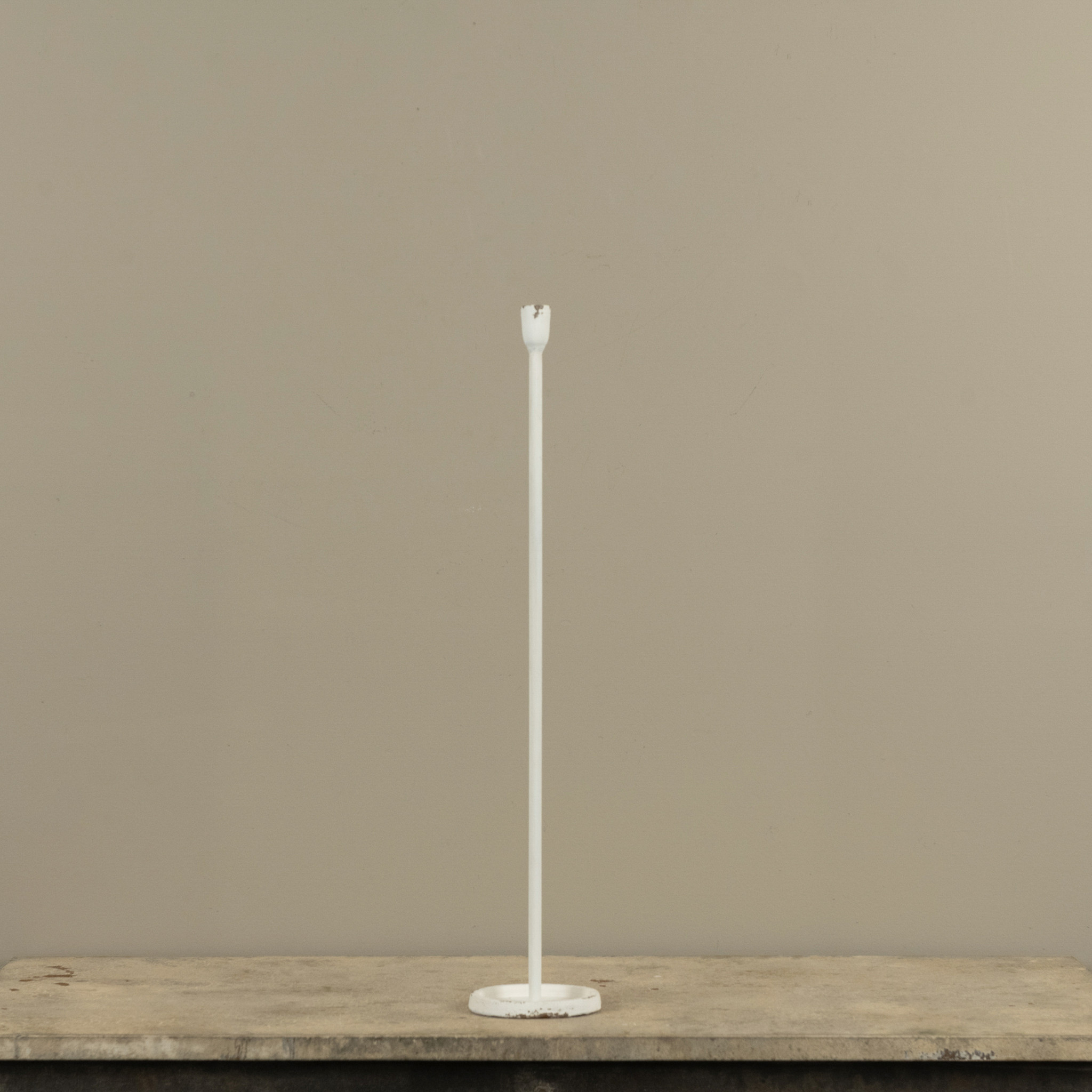 White Newton Taper Candlestick, 23.25", photo 4 of 4