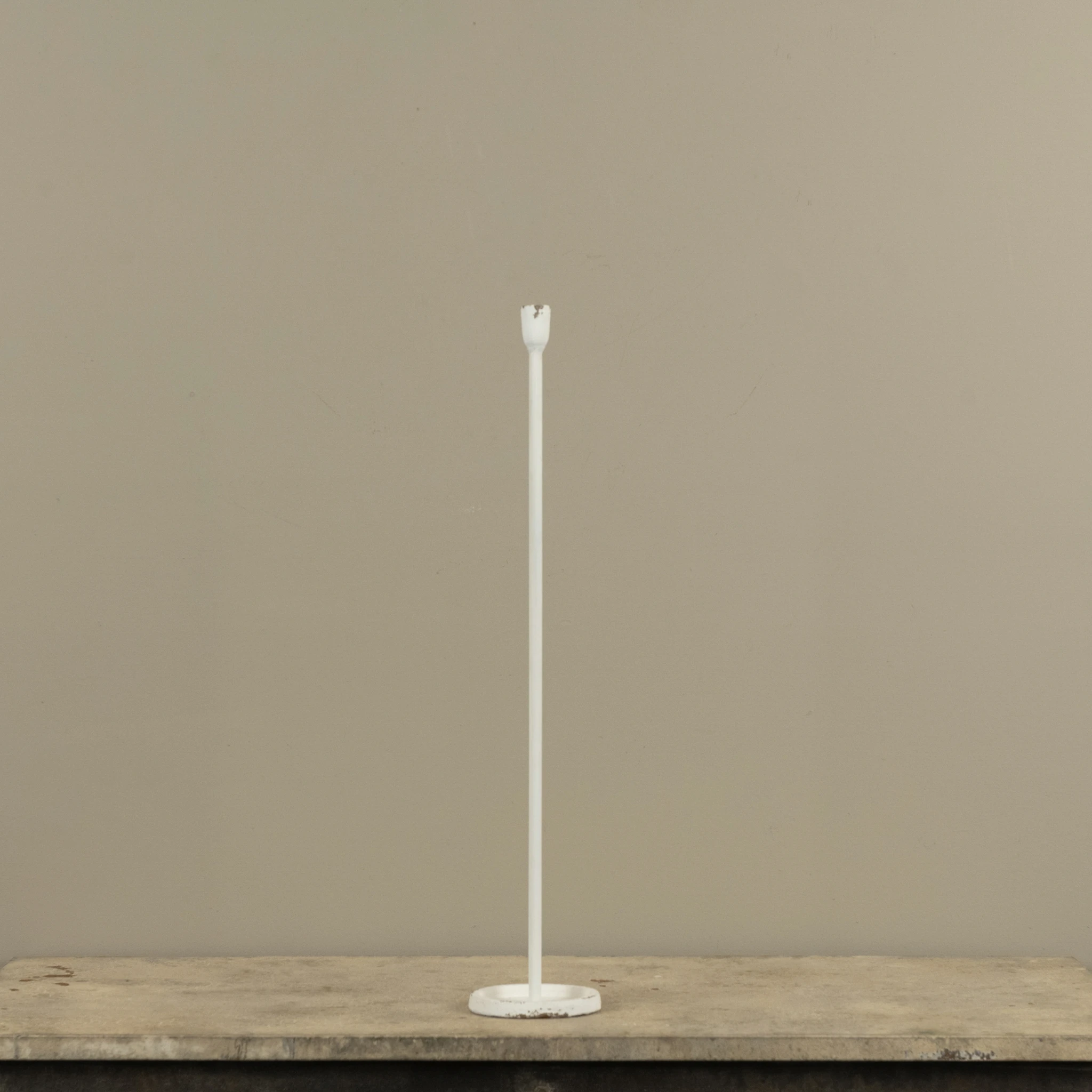 White Newton Taper Candlestick, 23.25", photo 4 of 4