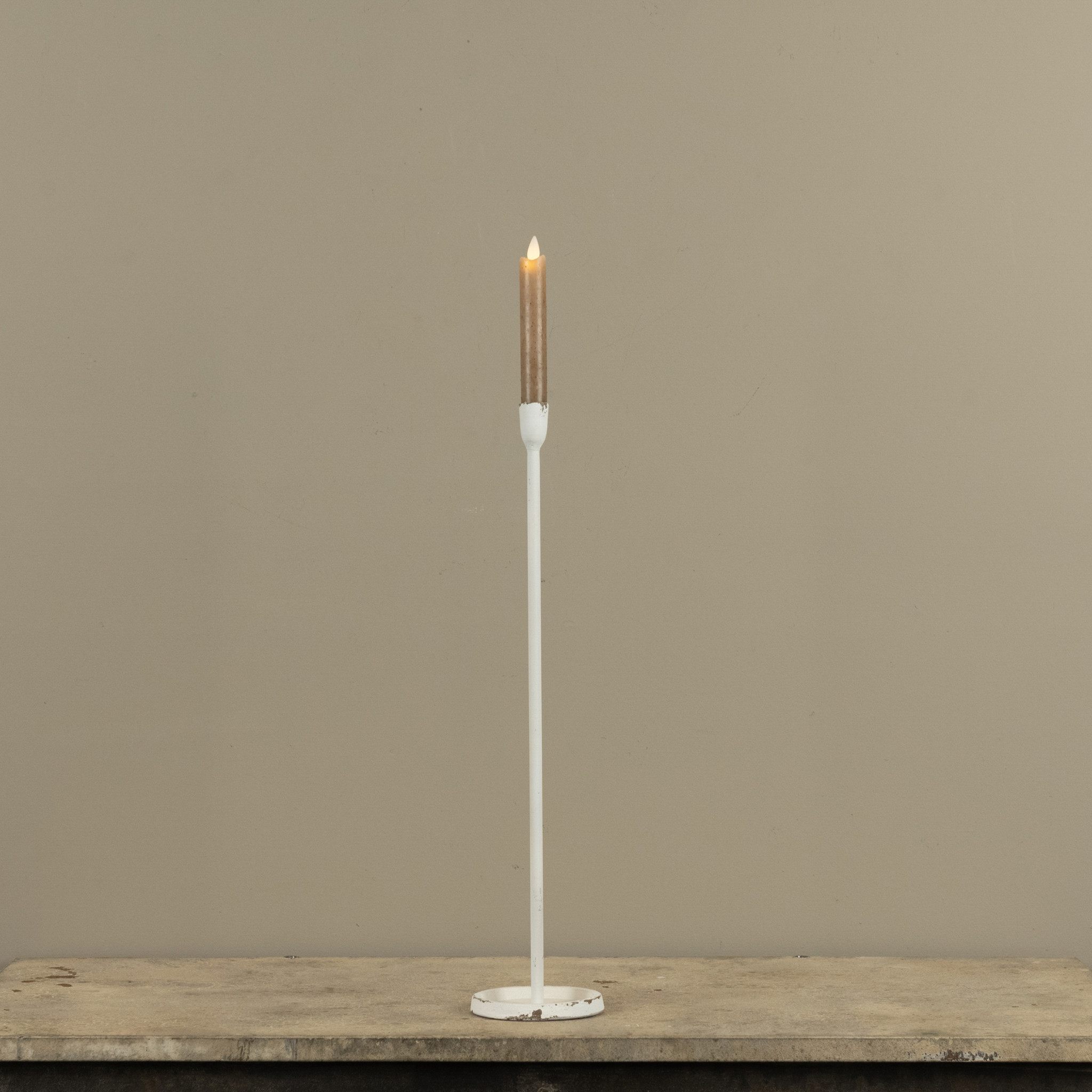 White Newtown Taper Candlestick, 20.25", photo 3 of 4