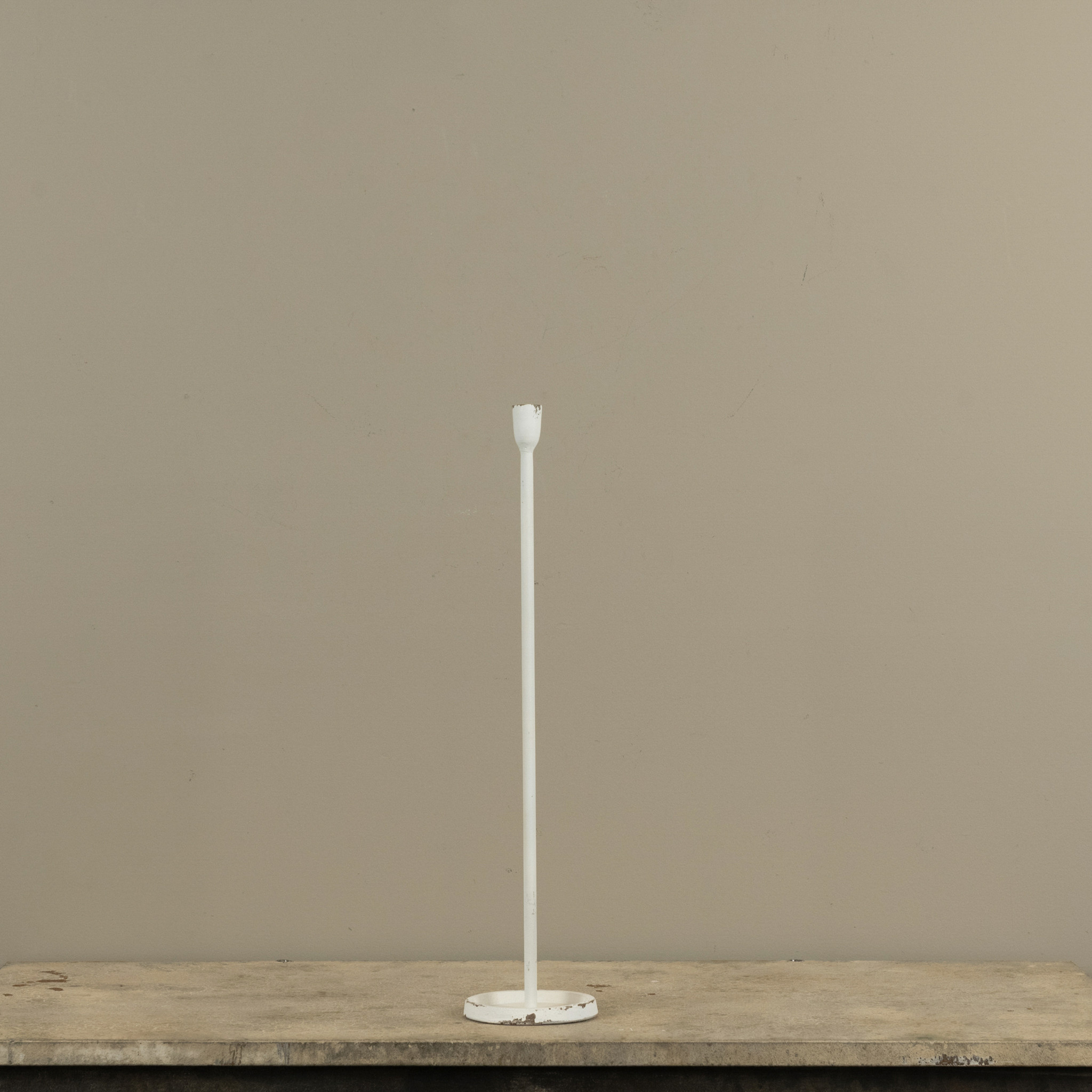 White Newtown Taper Candlestick, 20.25", photo 4 of 4
