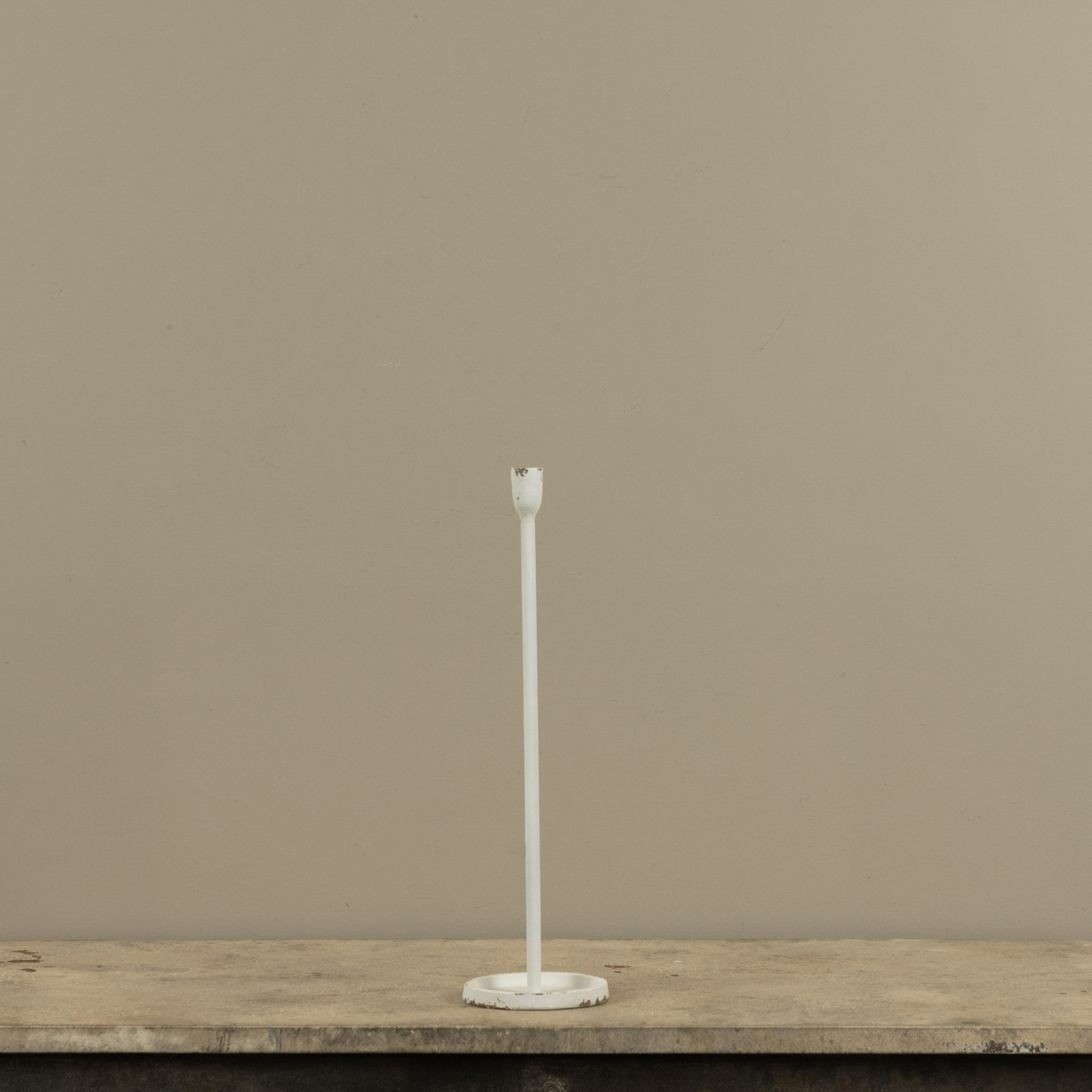 White Newton Taper Candlestick, 16.25", photo 4 of 4