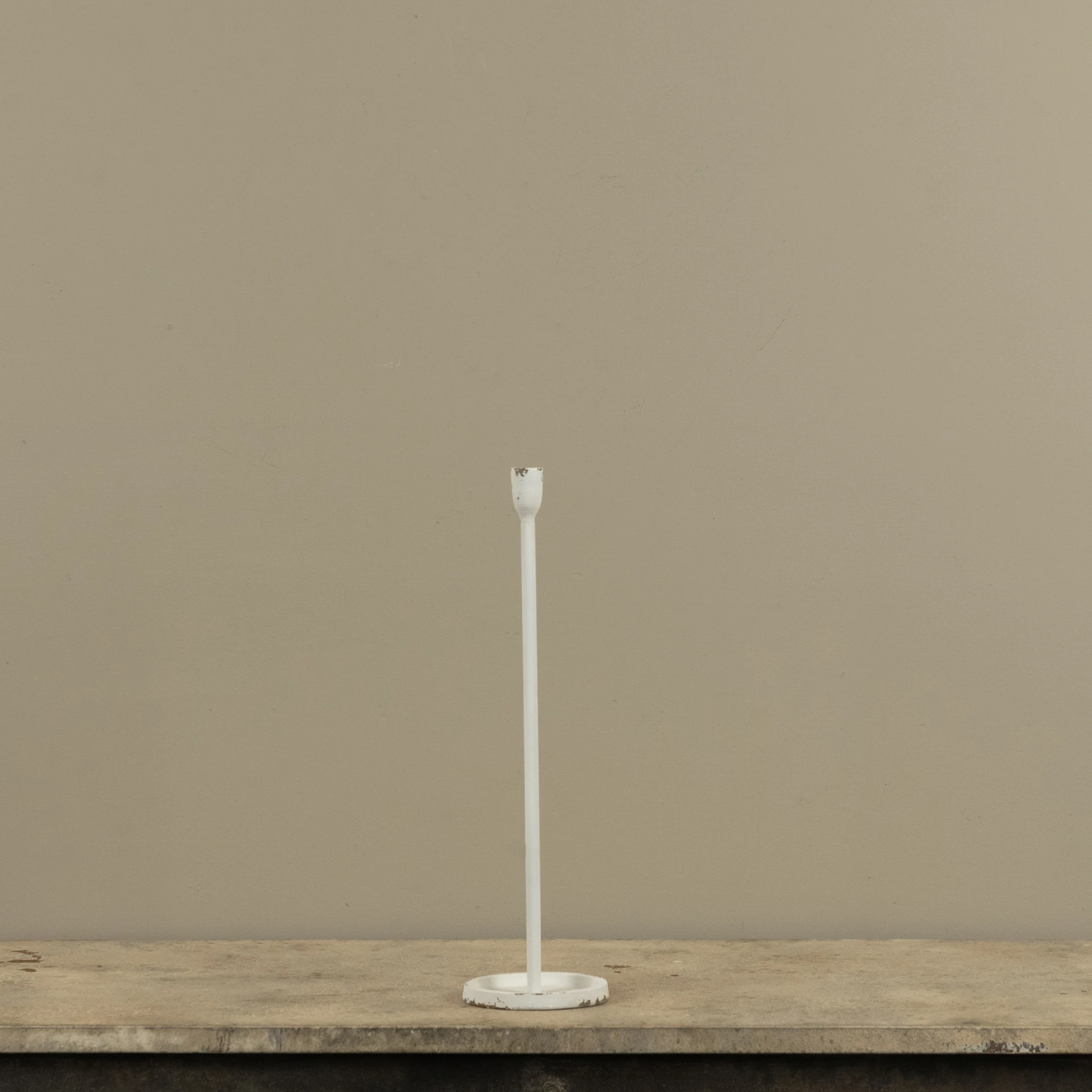 White Newton Taper Candlestick, 16.25", photo 4 of 4