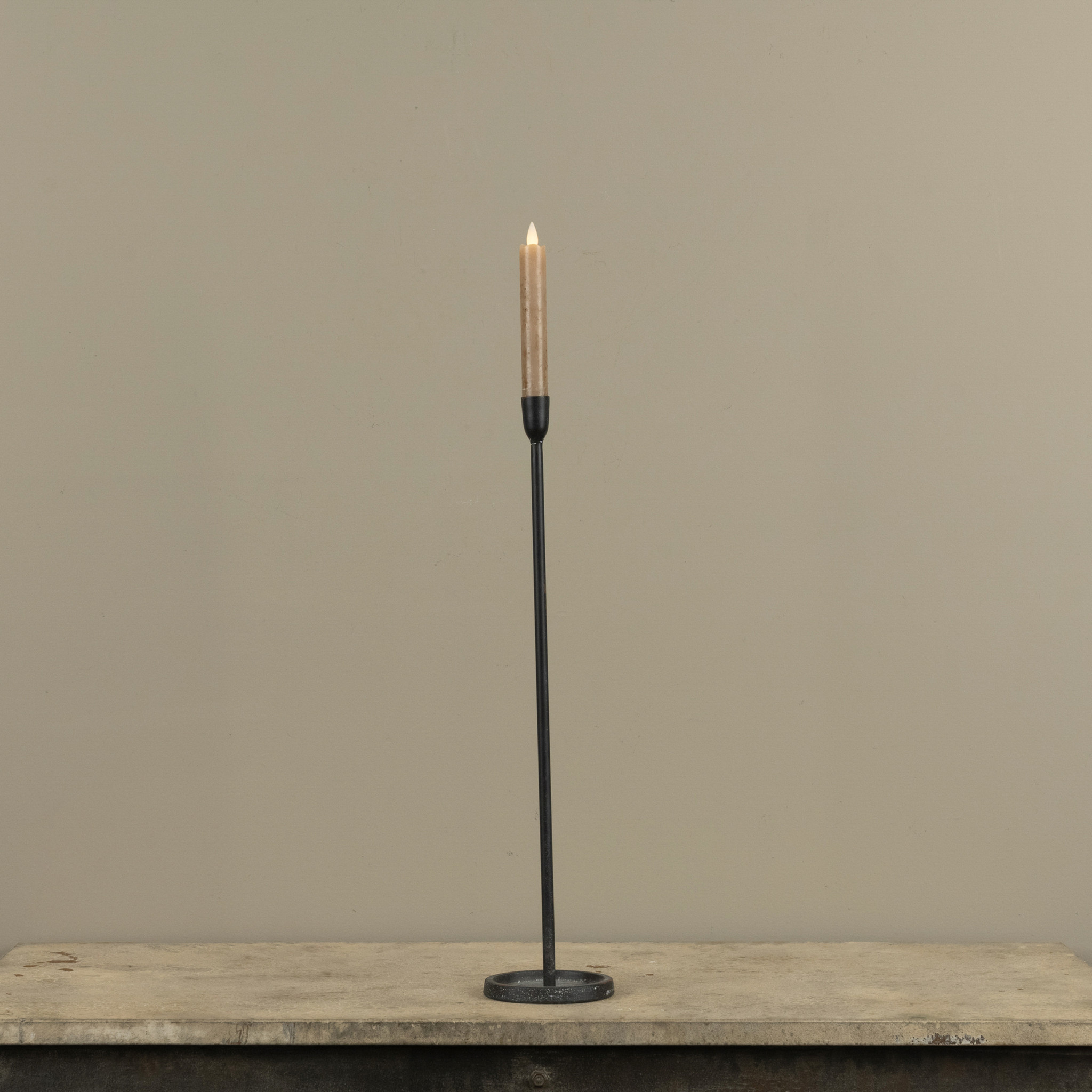 Black Newton Taper Candlestick, 20.25", photo 4 of 5
