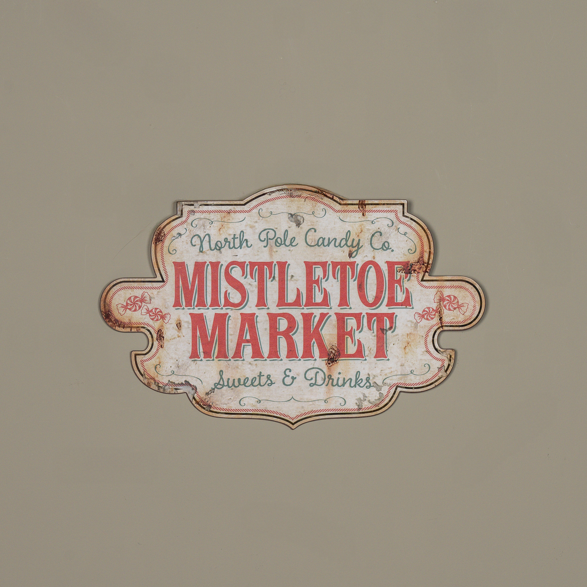 Mistletoe Market Sign, 17"