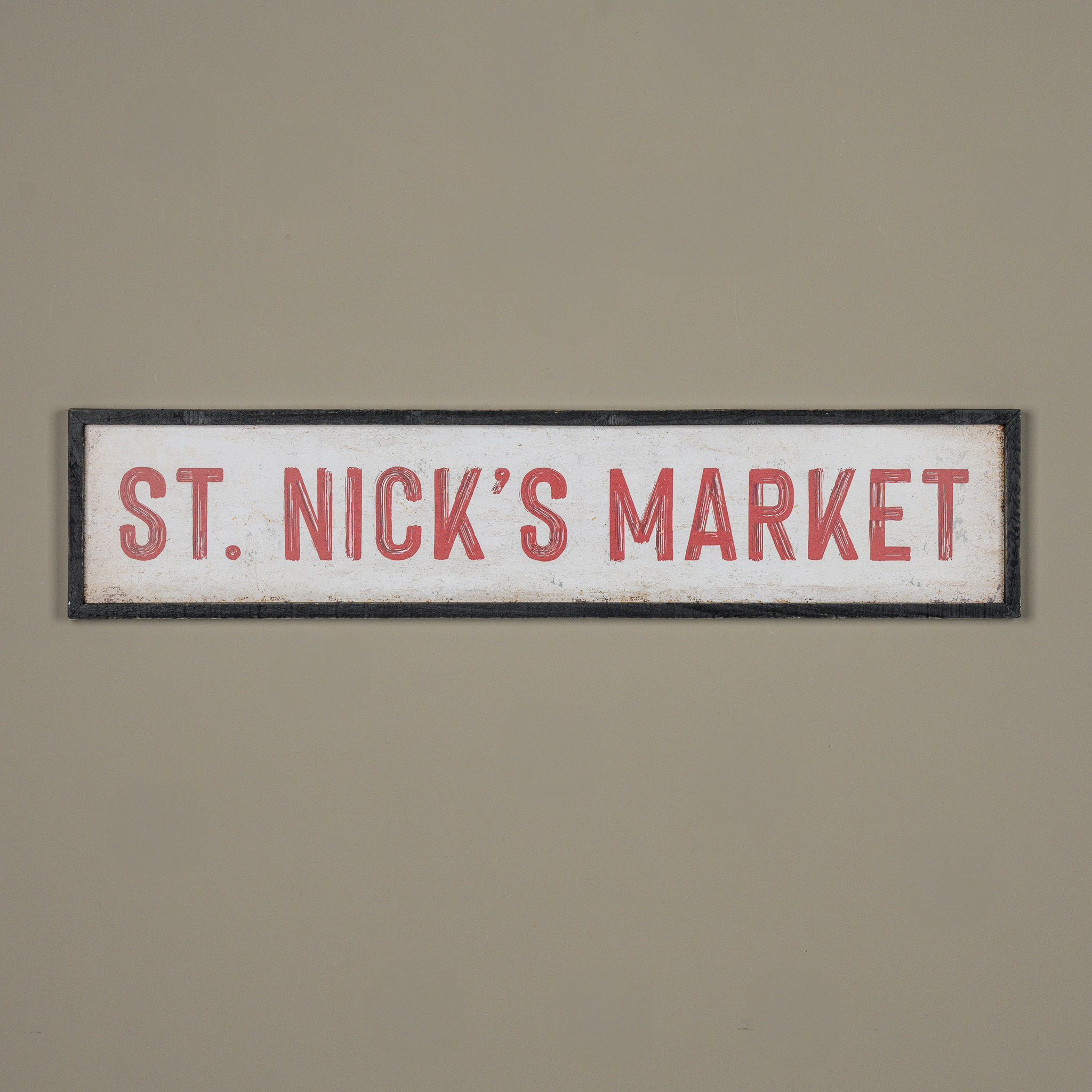 St. Nick's Market Framed Sign, 36"