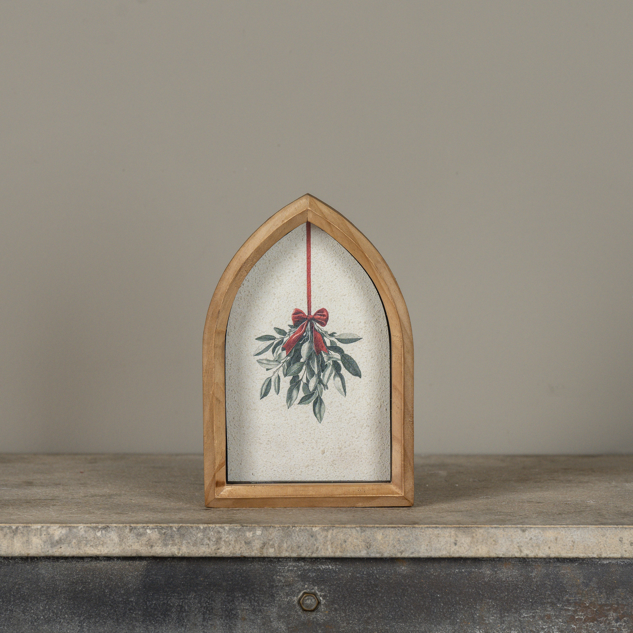 Mistletoe Framed Tabletop Sign, 8"