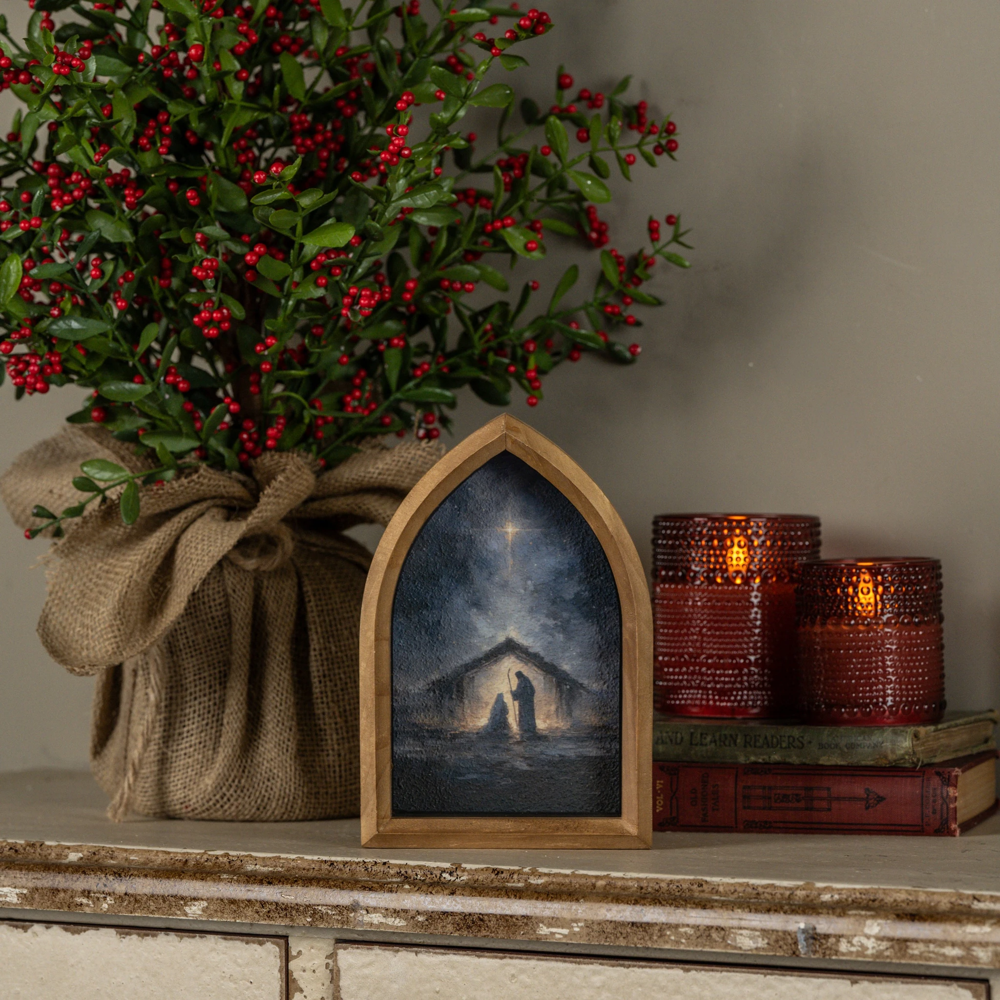 Nativity Framed Tabletop Sign, 8", photo 2 of 2