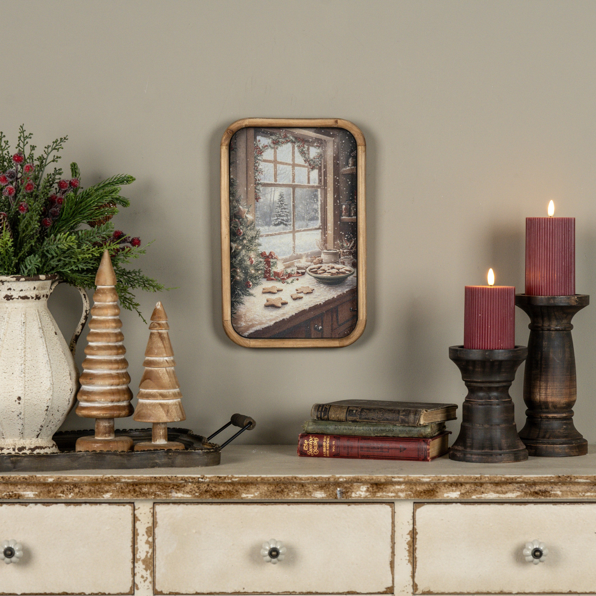 Christmas Kitchen Framed Print, 14"