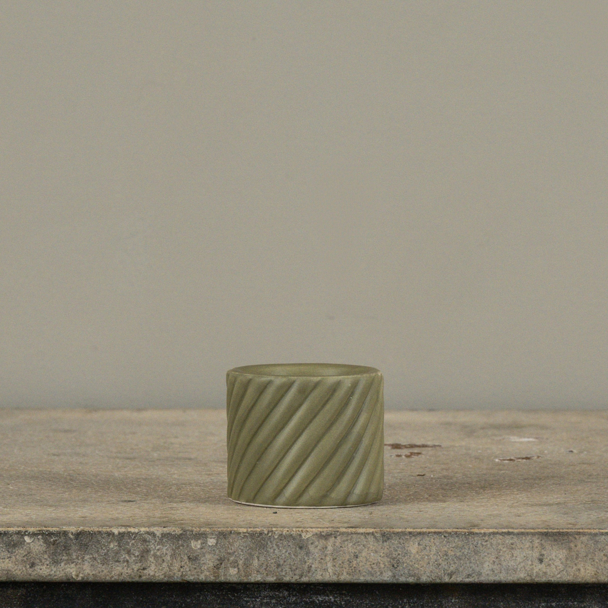 Green Twisted Tealight Candle Holder, 2", photo 3 of 3