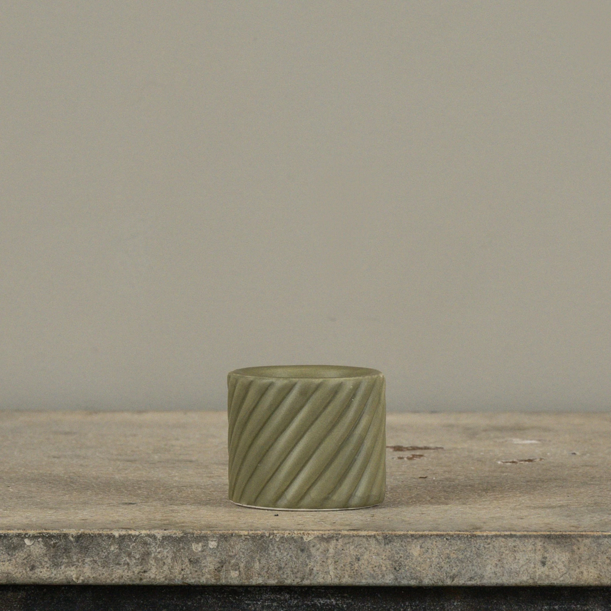 Green Twisted Tealight Candle Holder, 2", photo 3 of 3