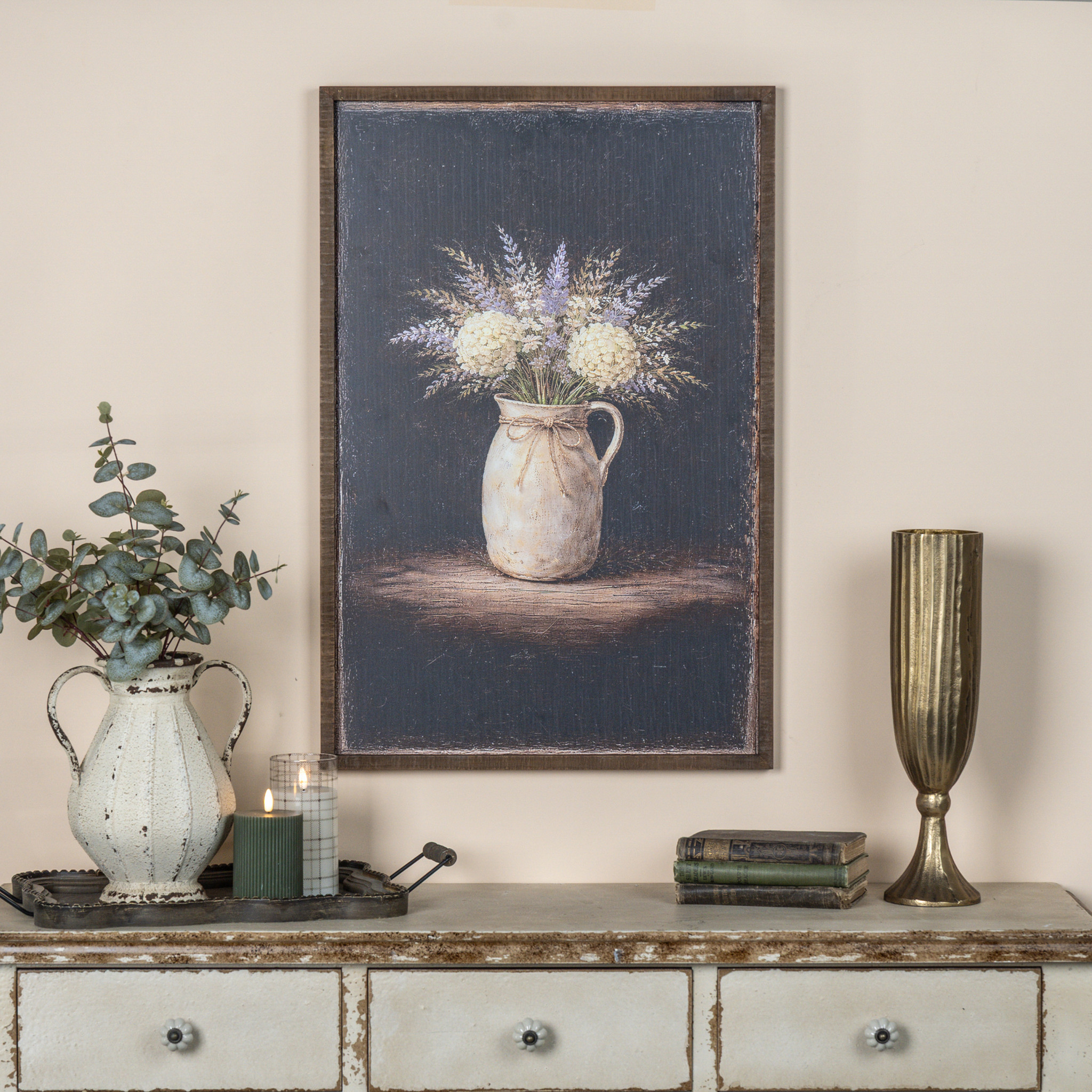Fresh Picked Flower Vase Print, 30"