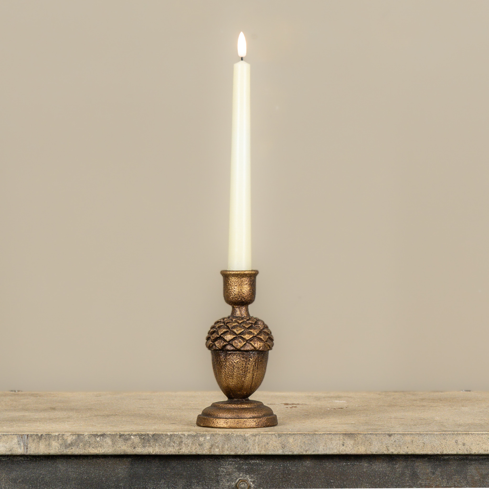 Bronze Pinecone Taper Candle Holder, photo 2 of 3