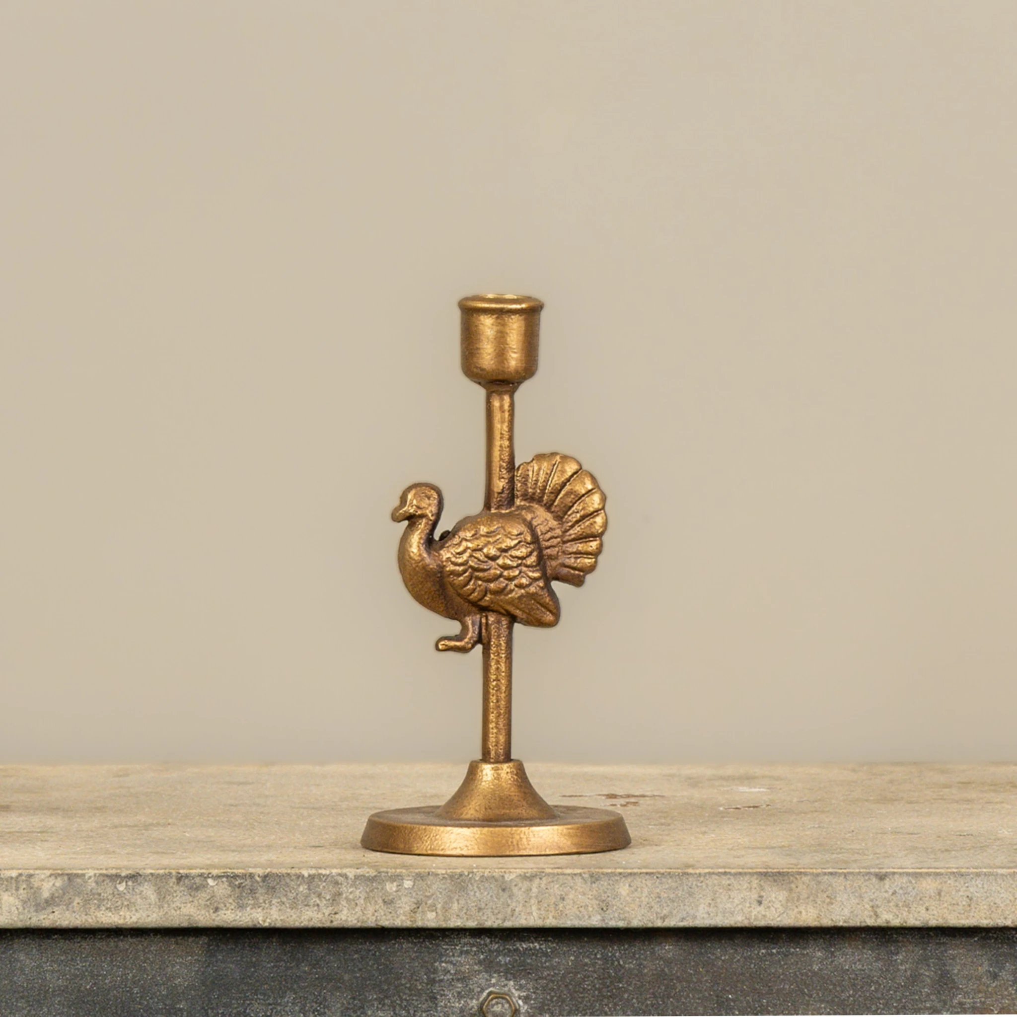 Gold Turkey Taper Candle Holder, photo 5 of 6