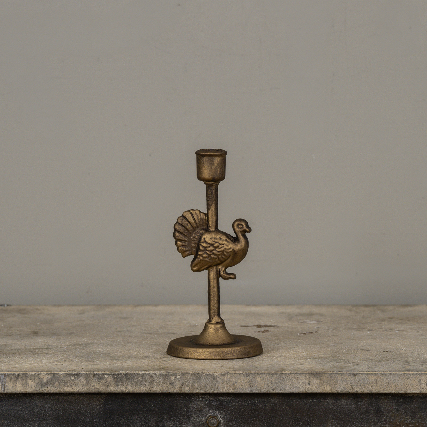 Gold Turkey Taper Candle Holder, photo 4 of 6