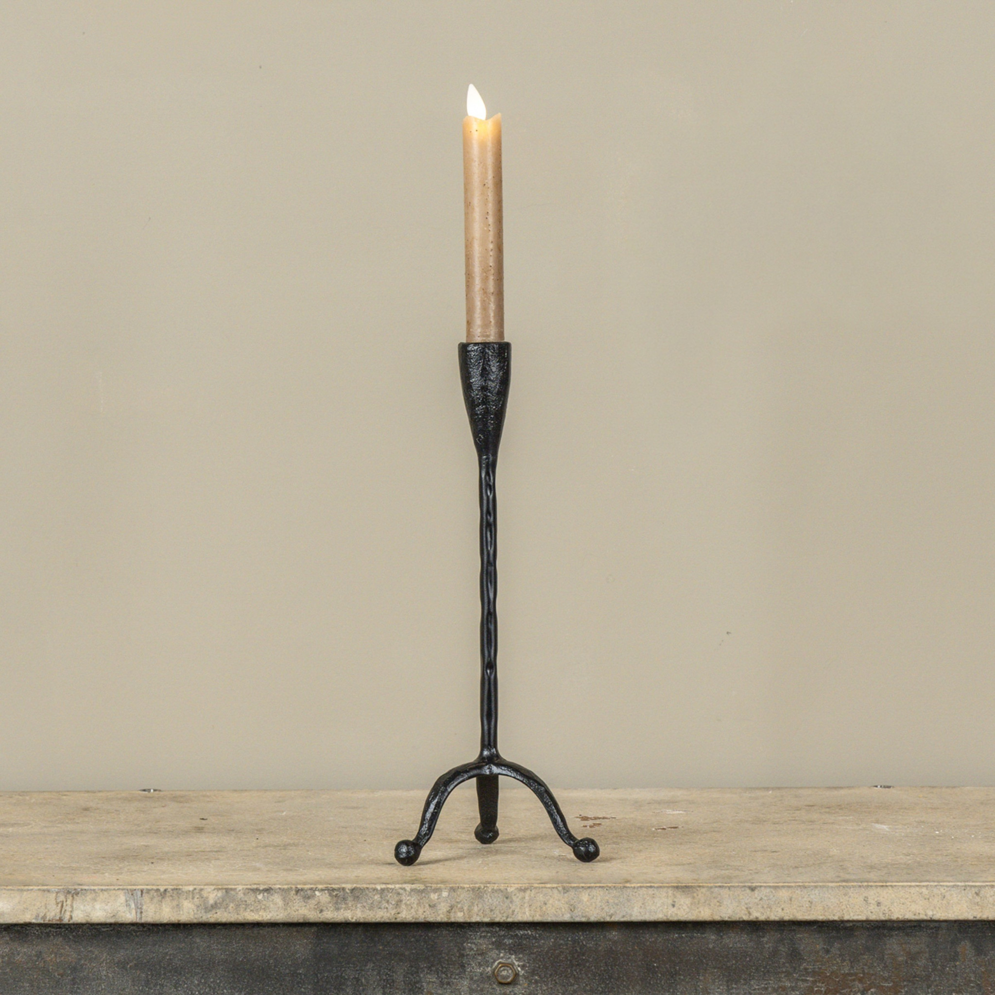 Forged Metal Taper Candle Holder, 12", photo 2 of 4