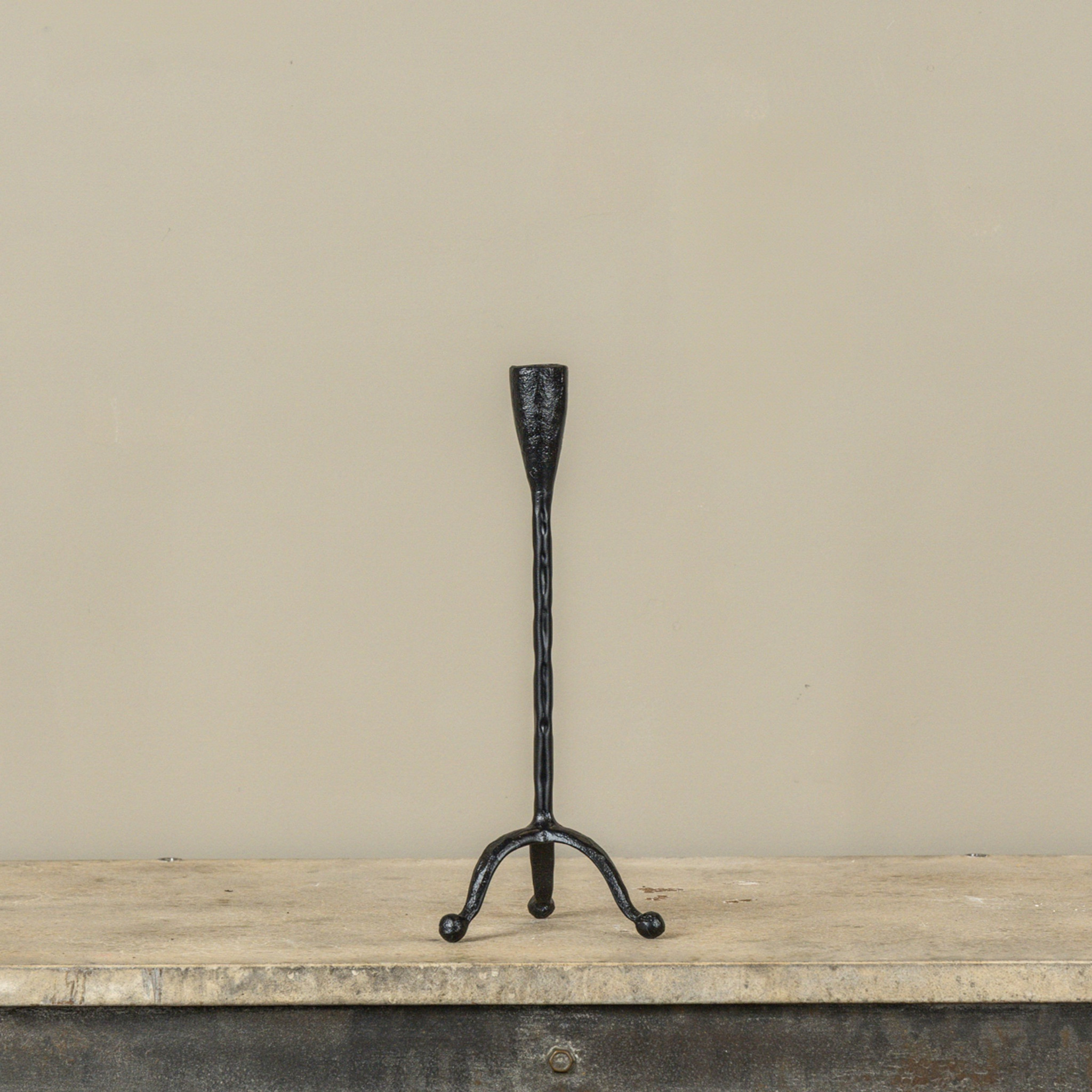 Forged Metal Taper Candle Holder, 12", photo 3 of 4