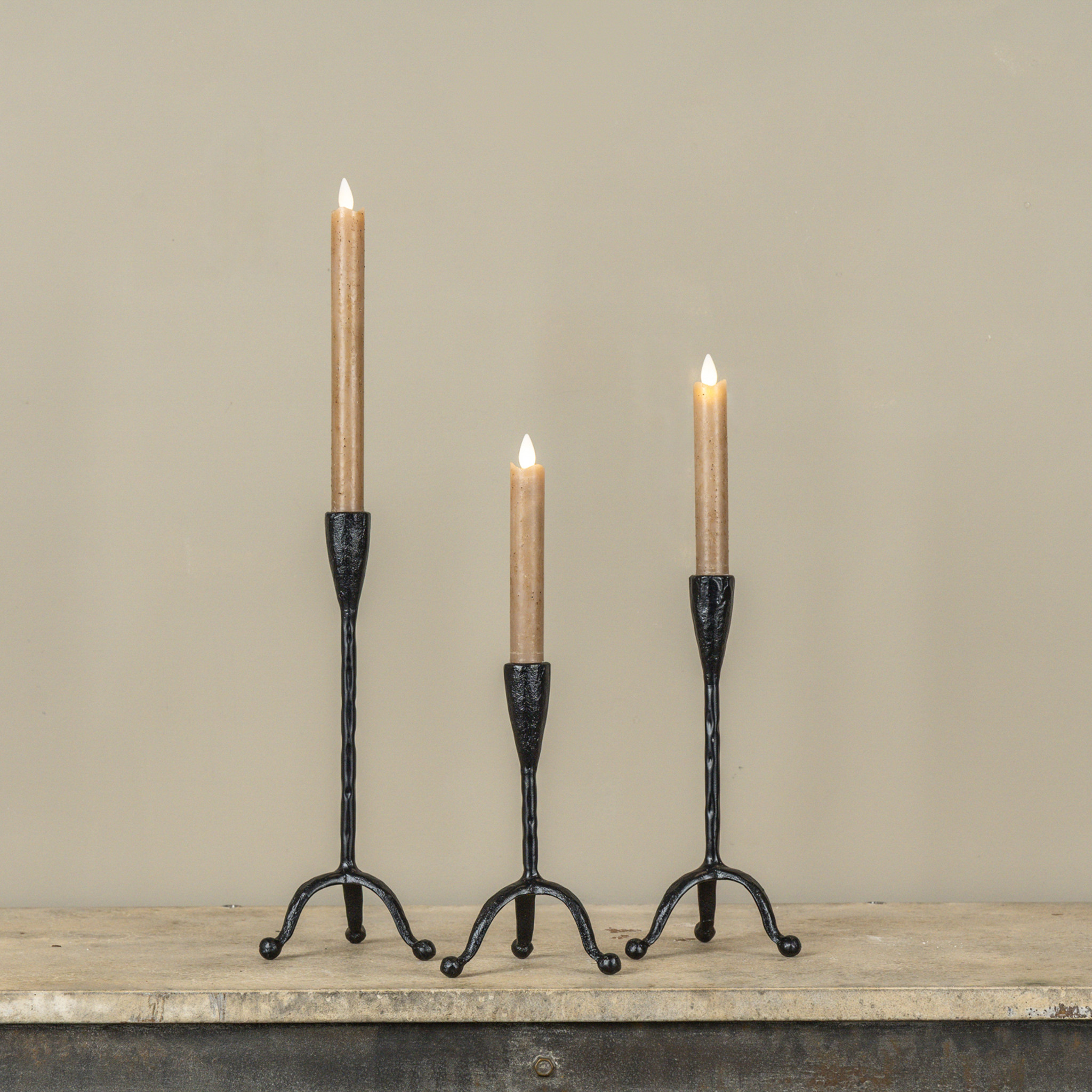 Forged Metal Taper Candle Holder, 12", photo 4 of 4