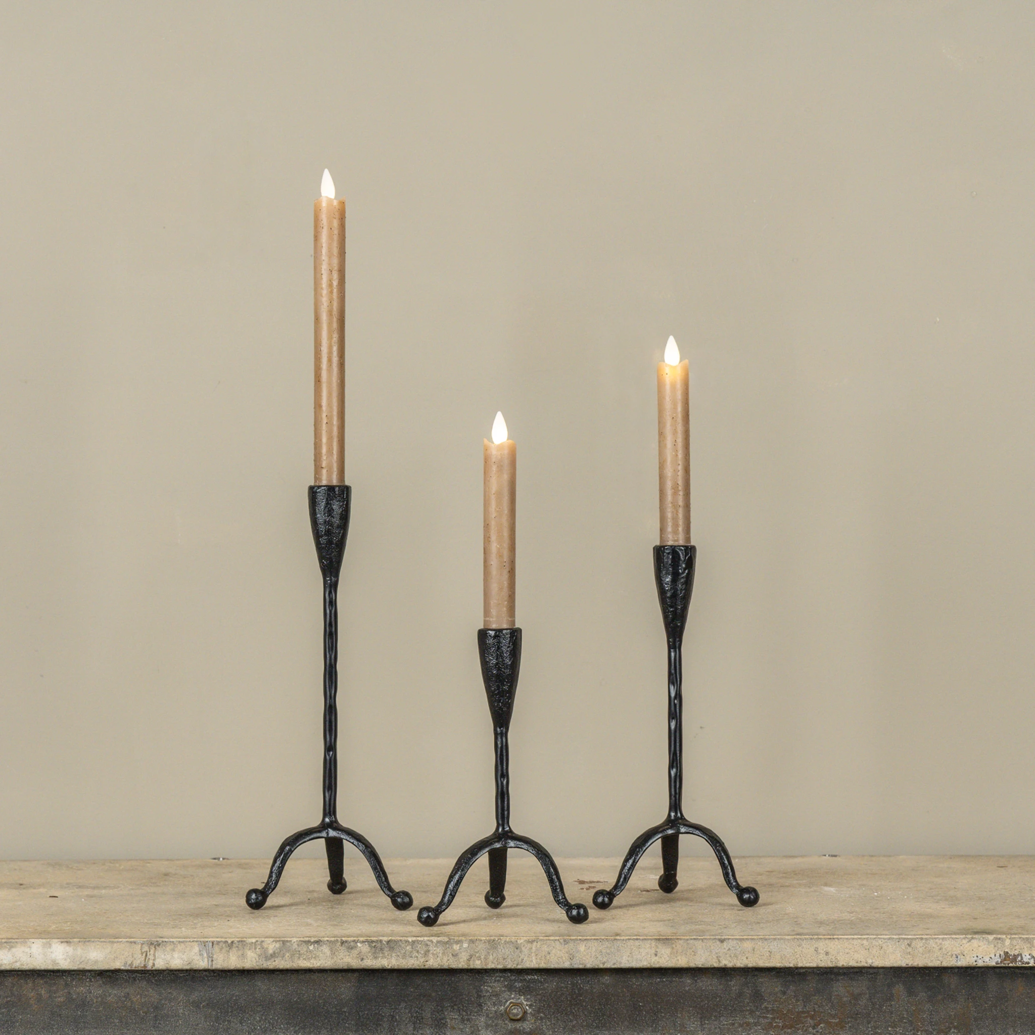 Forged Metal Taper Candle Holder, 12", photo 4 of 4
